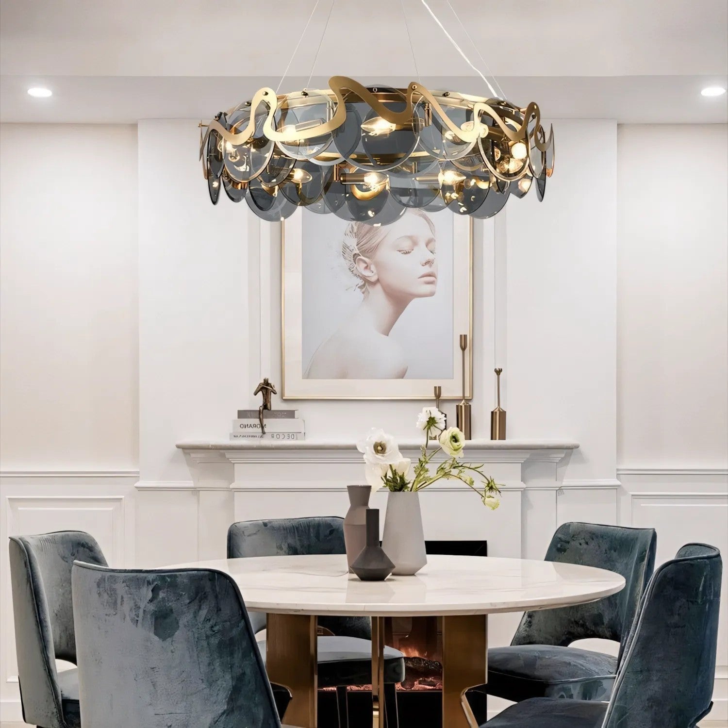 lampă suspendată APP1545-8CP Brush Gold / Grey  7