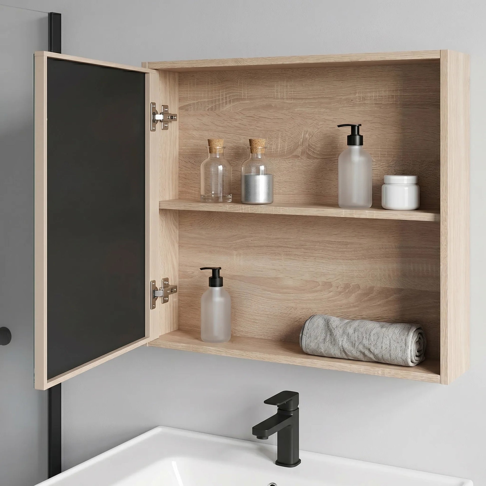 Set mobilier de baie cu lavoar Gama T25023 BXM 80CM  7