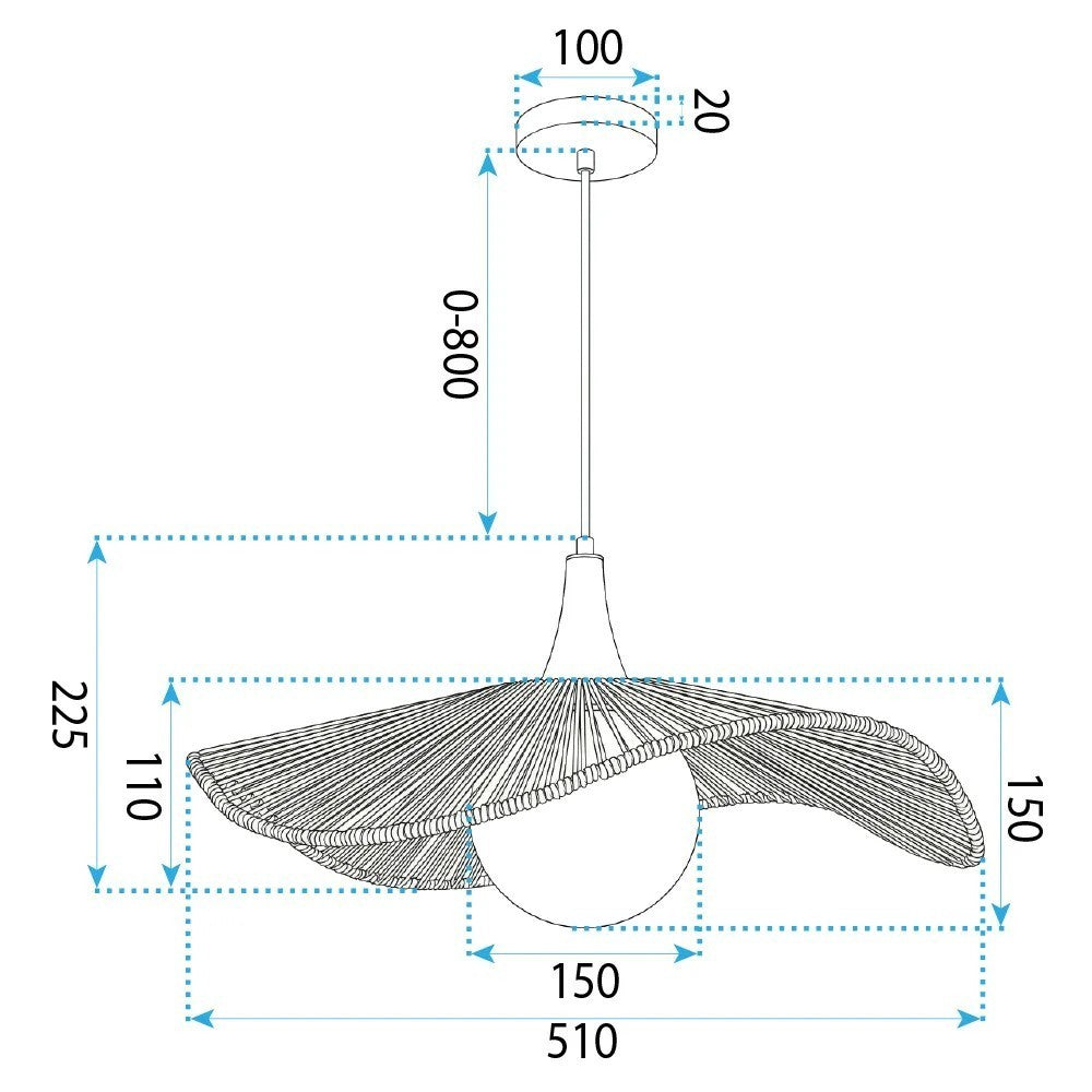 LAMPĂ BOHO APP1932-1CP 50CM  7