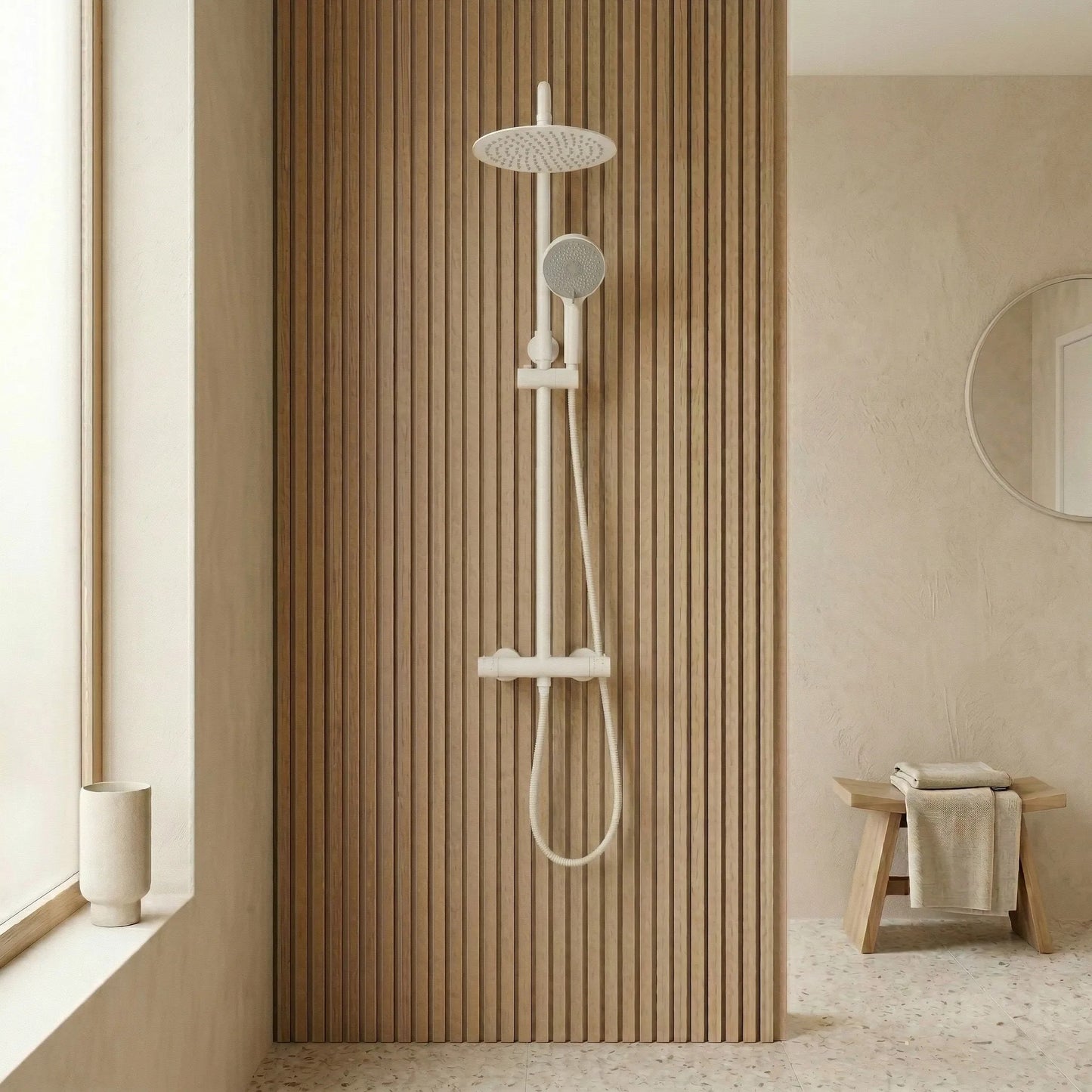 Set de duș fără pipă cu termostat Rea Lungo White  7