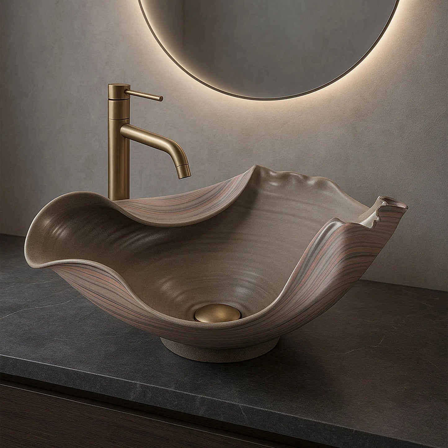 Lavoar ceramic pentru blat REA HM-17 Handmade ART  7