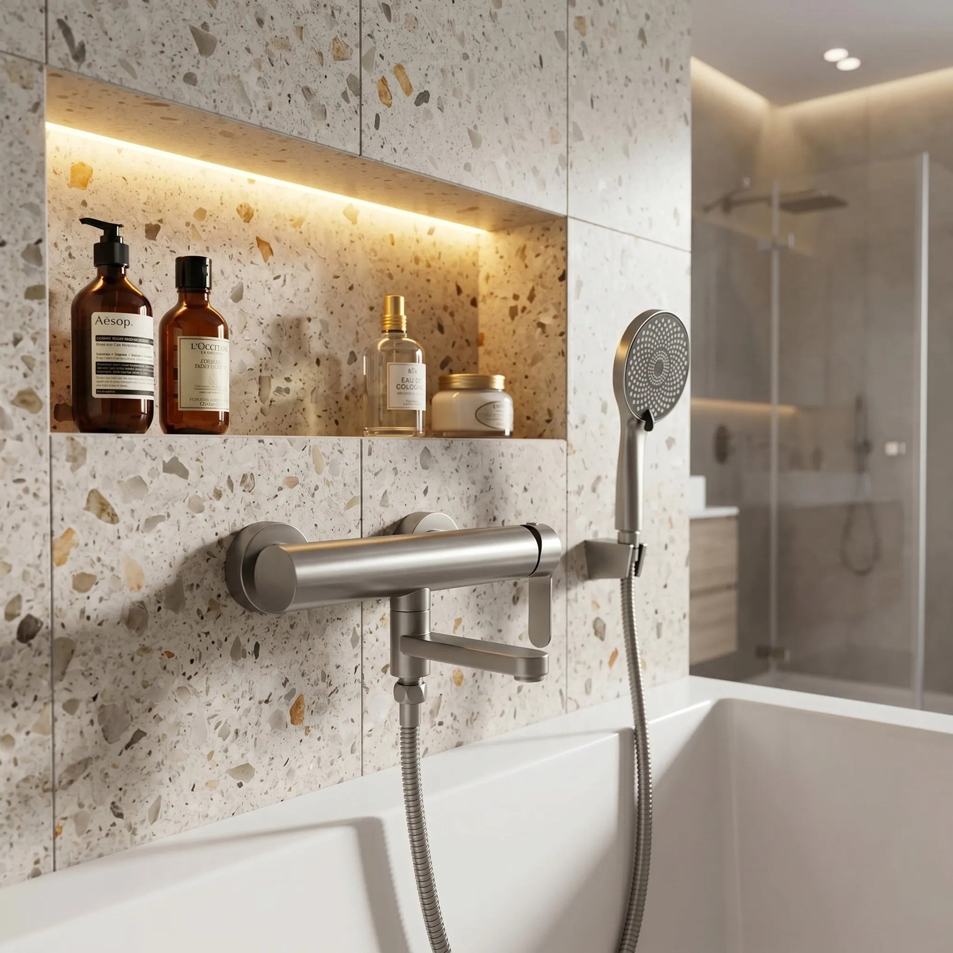 Baterie pentru cadă Rea Arcos Brushed Nickel  7