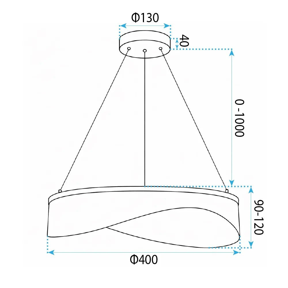 LAMPĂ DE TAVAN SUSPENDATĂ G144-CP 40 GOLD  7