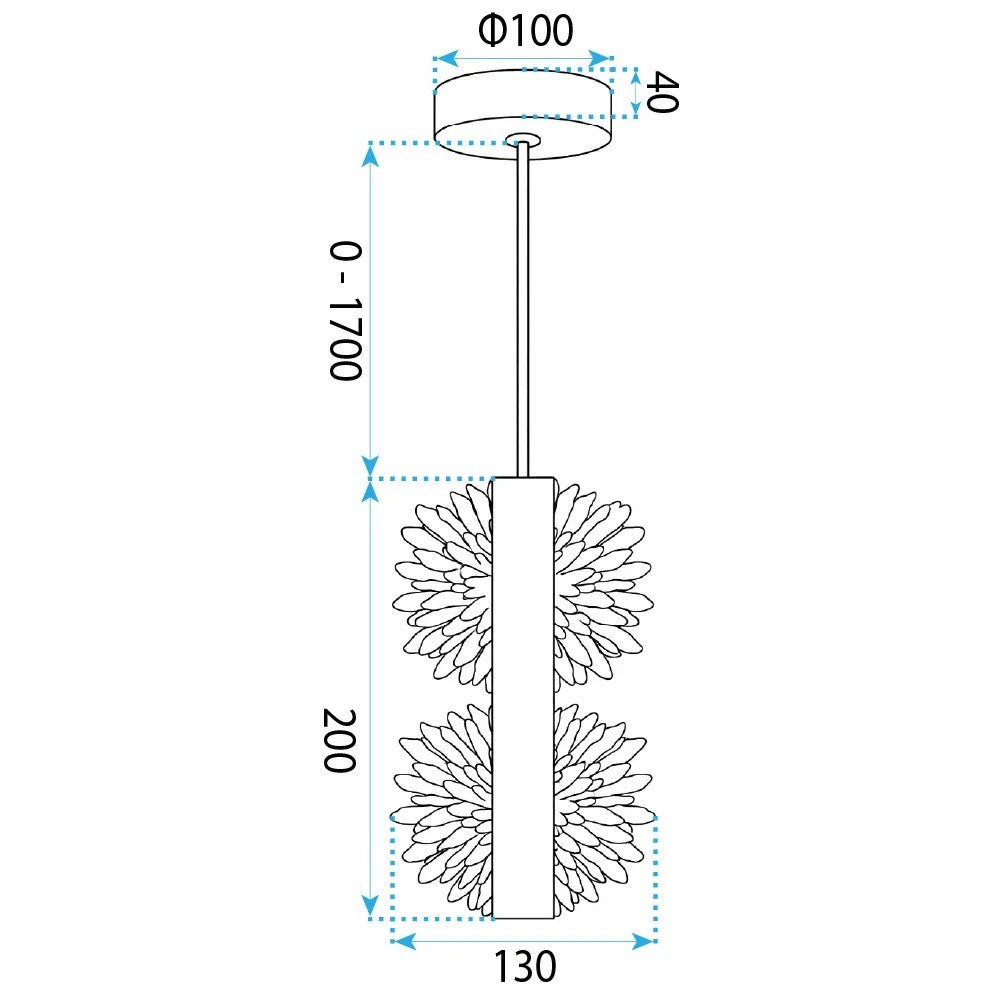 lampă suspendată LED G148-2CP Gold Brush  7