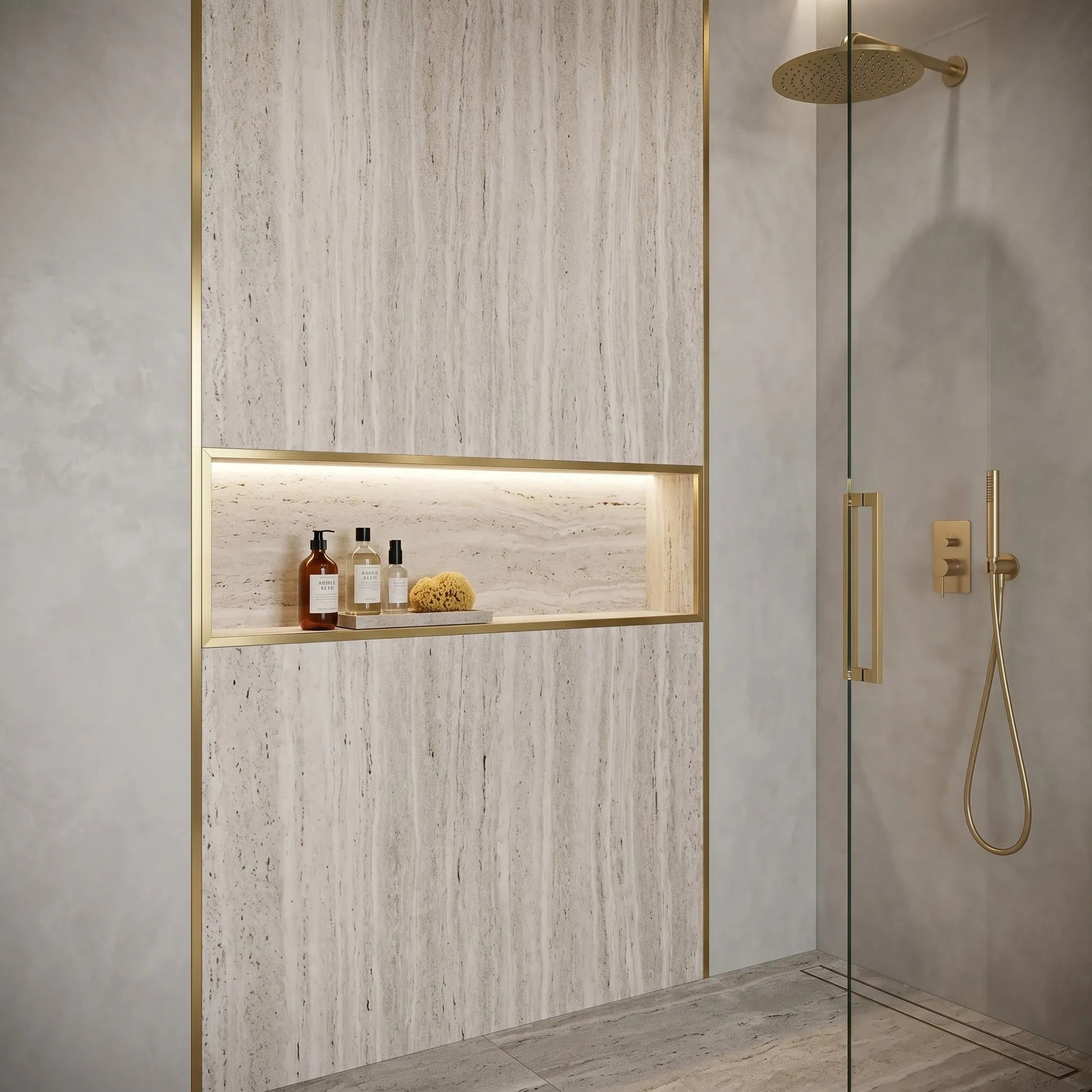 Bandă Decorativă Autoadezivă Rea P14454CA 3,8cm Brush Gold 7
