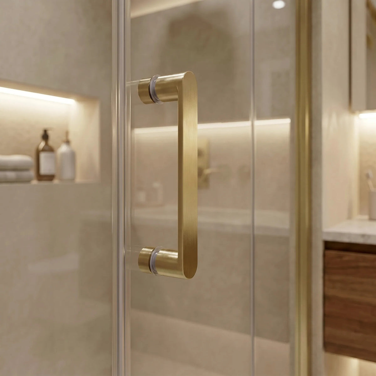 Cabina De Dus Rea Bruno 100x80 Brush Gold 7