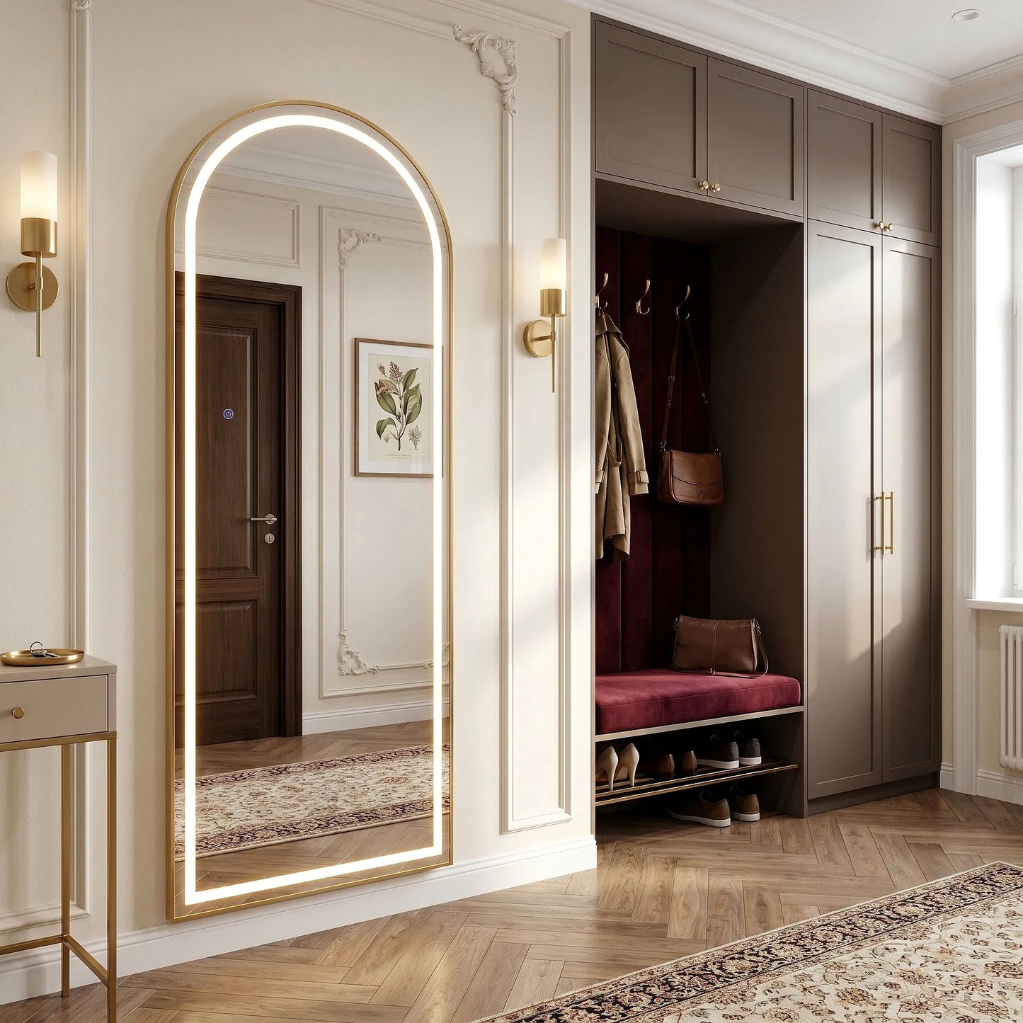 Oglindă LED Orbit 50x160cm Brush Gold 7