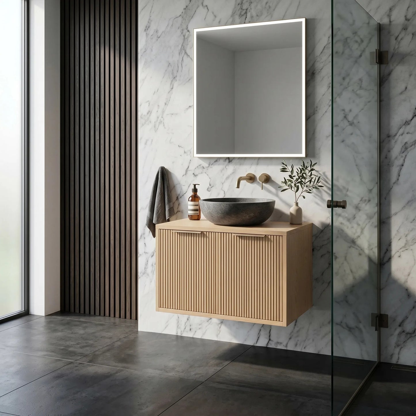 Dulap Baie Pentru Lavoar Rea Core 60cm Beige 7