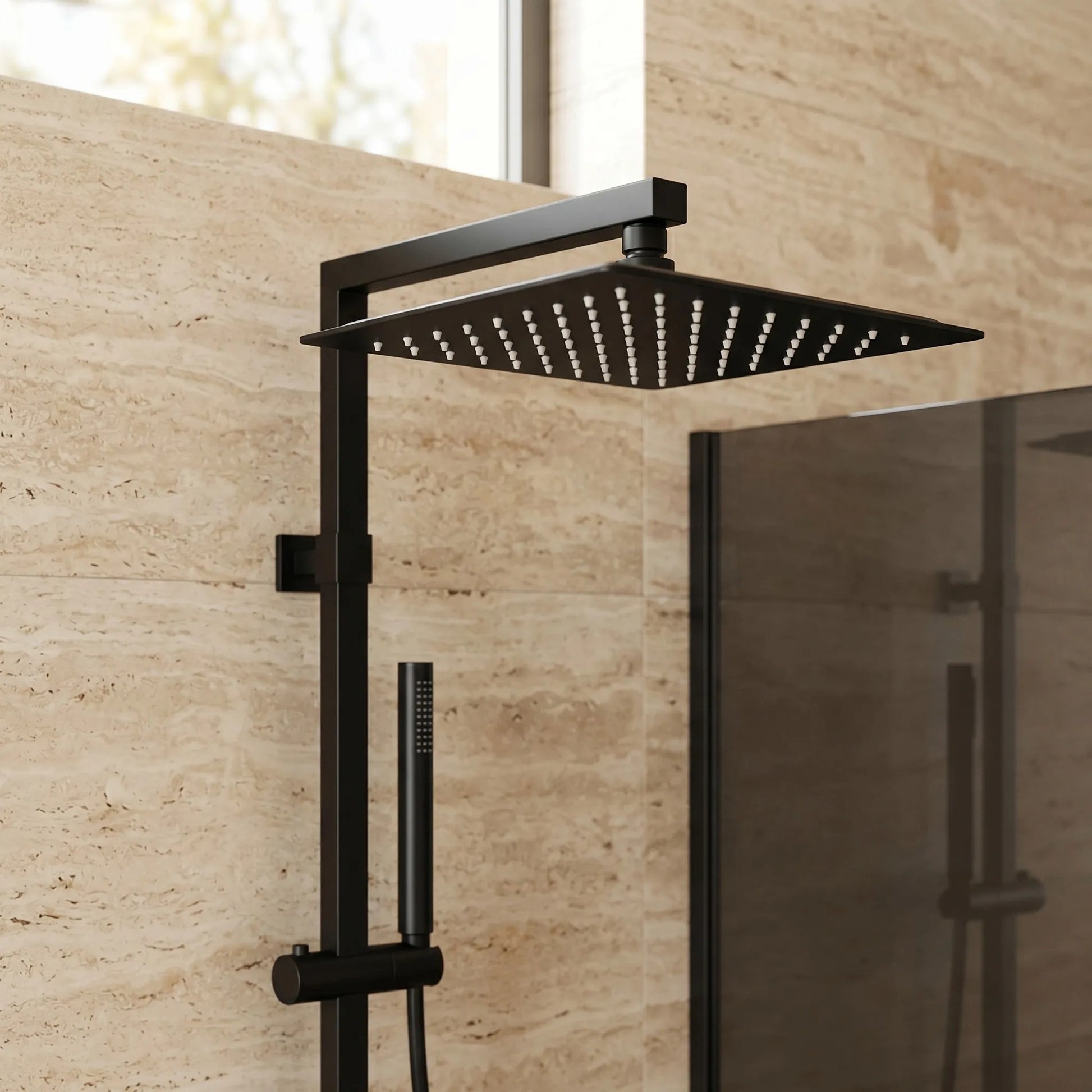 Pălărie De Duș Pătrată REA JS-P015B 25cm Black 7