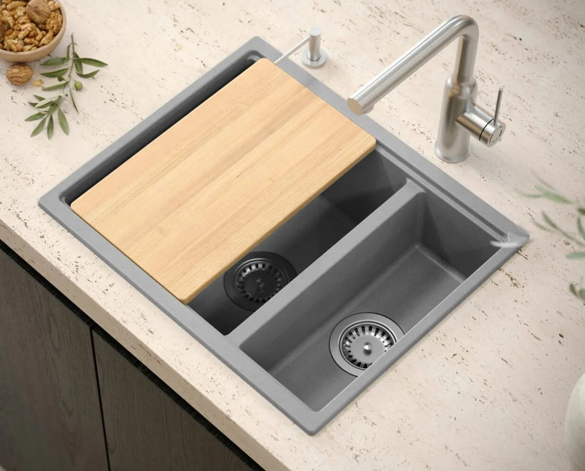 Chiuveta Din Granit Logan 150 Black Metallic Dop Auriu 7