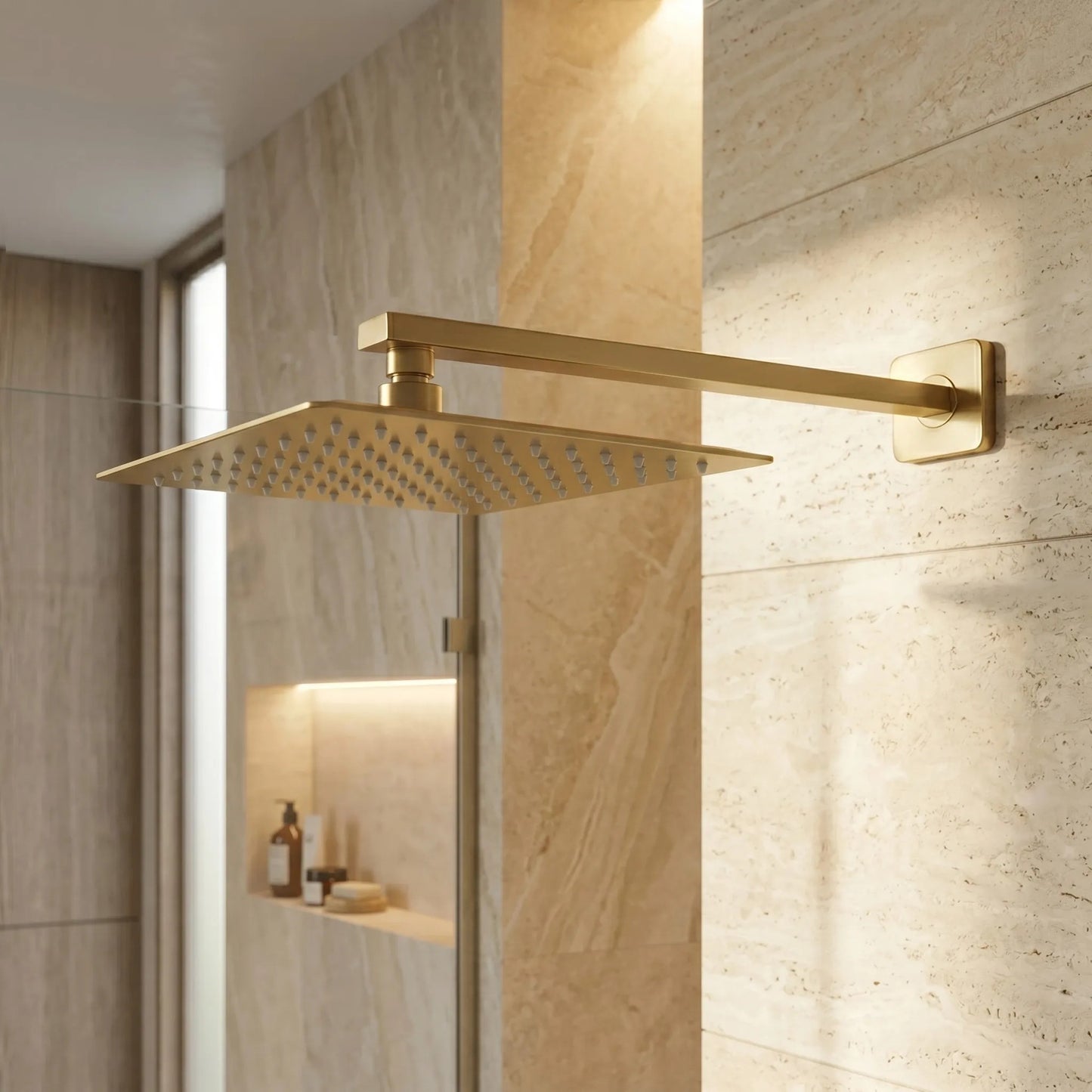 Pălărie De Duș Pătrată REA JS-P015BG 25cm Brush Gold 7