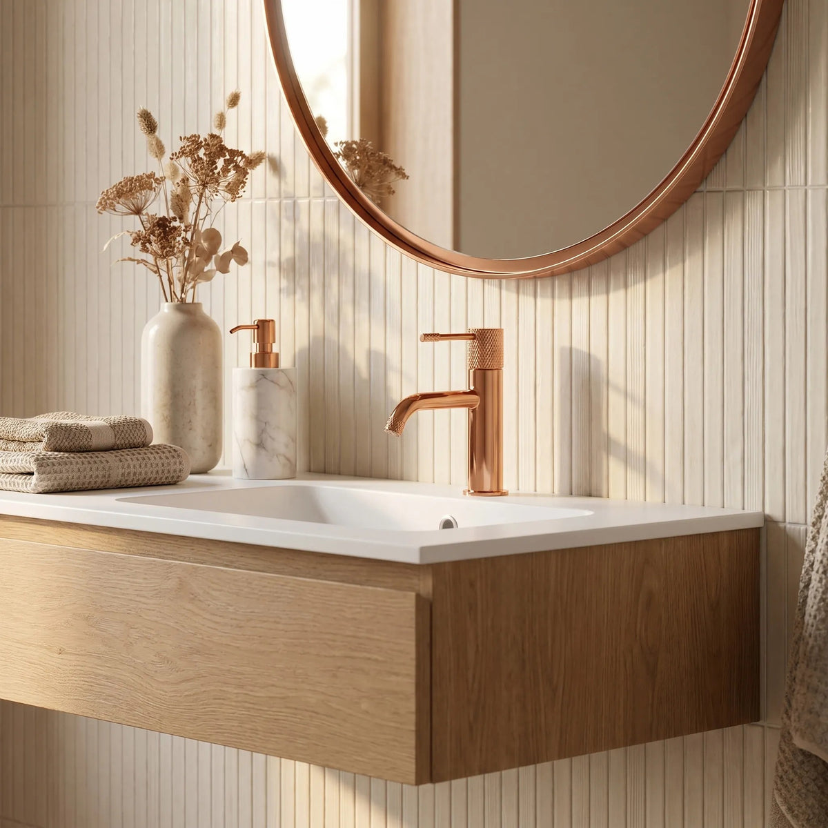 Baterie Pentru Lavoar Rea Venti Copper Low 7
