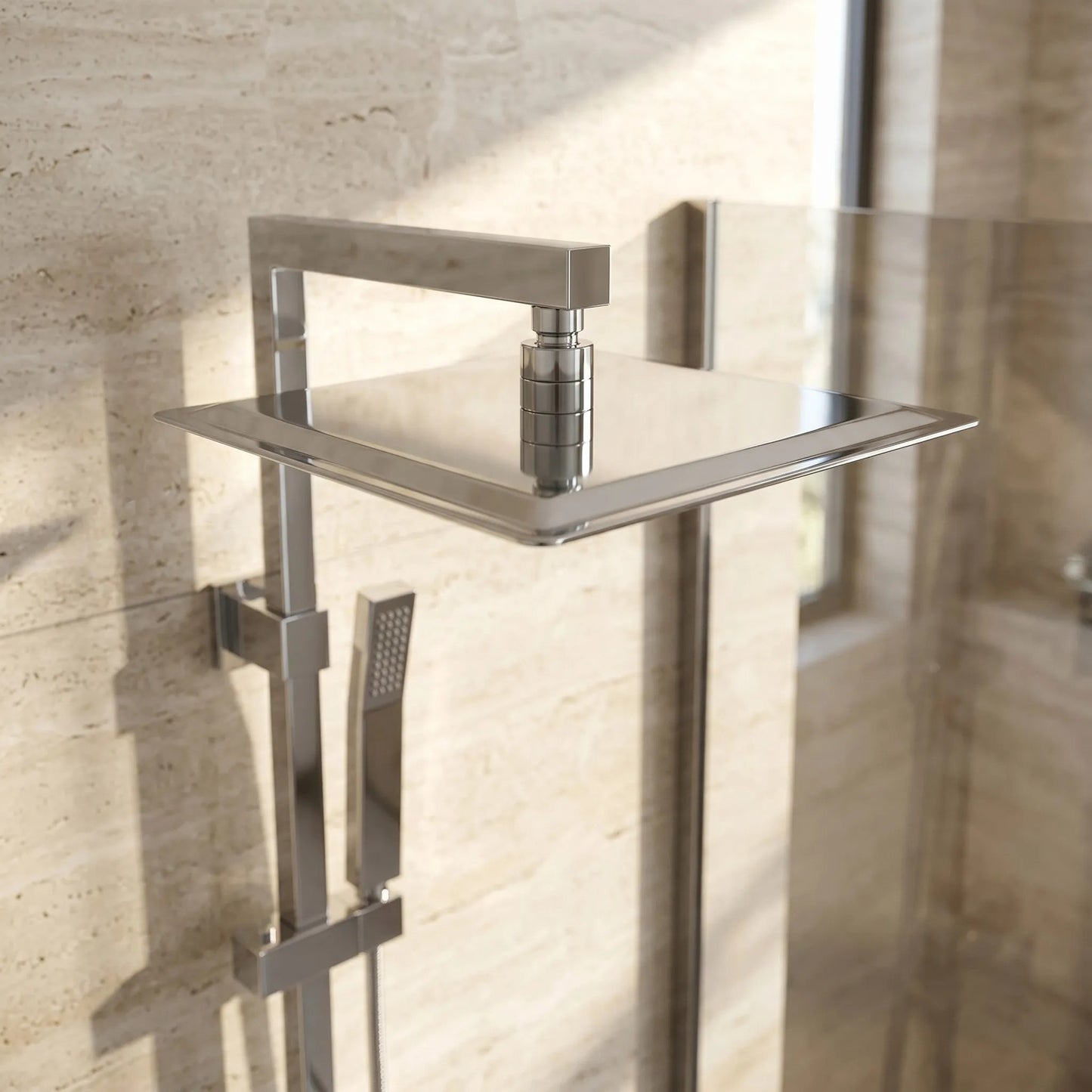 Pălărie De Duș Pătrată REA JS-P015 25cm Chrome 7