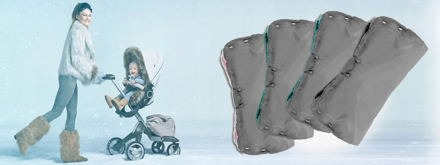 Husa Pentru Carucior Copii - Grey-Mint 7