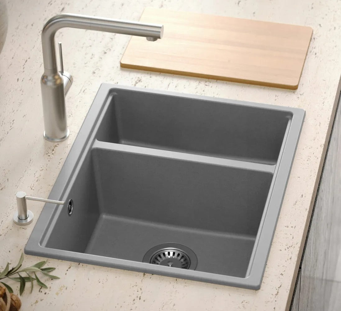 Chiuveta Din Granit Logan 150 Grey Metallic Dop Cupru Periat 7