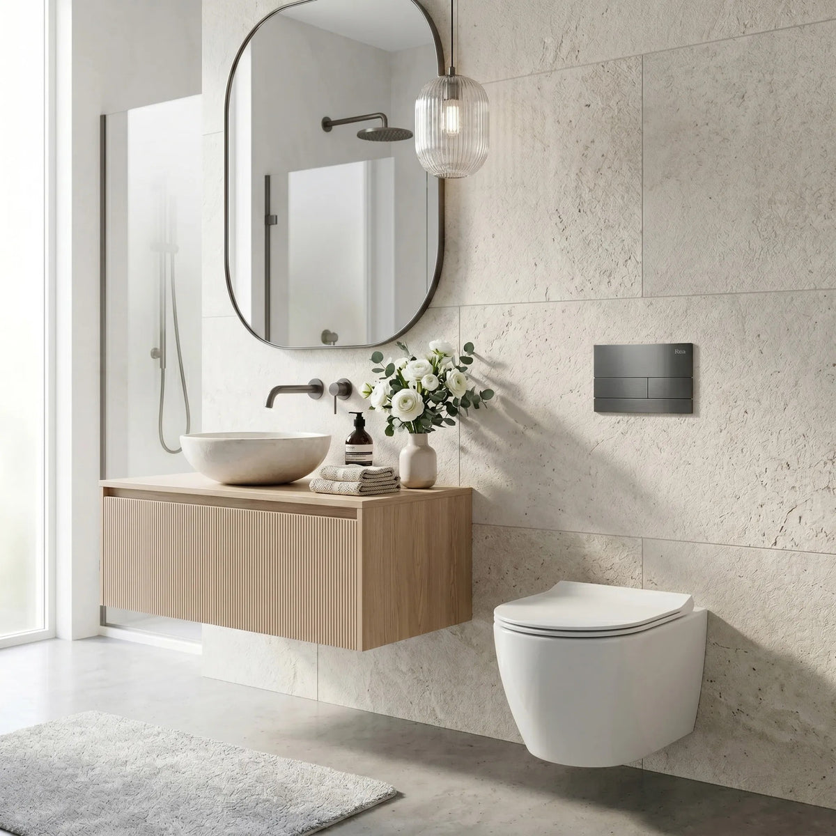 Set Cadru Îngropat Slim 024N Pentru WC Cu Buton T Titan 7