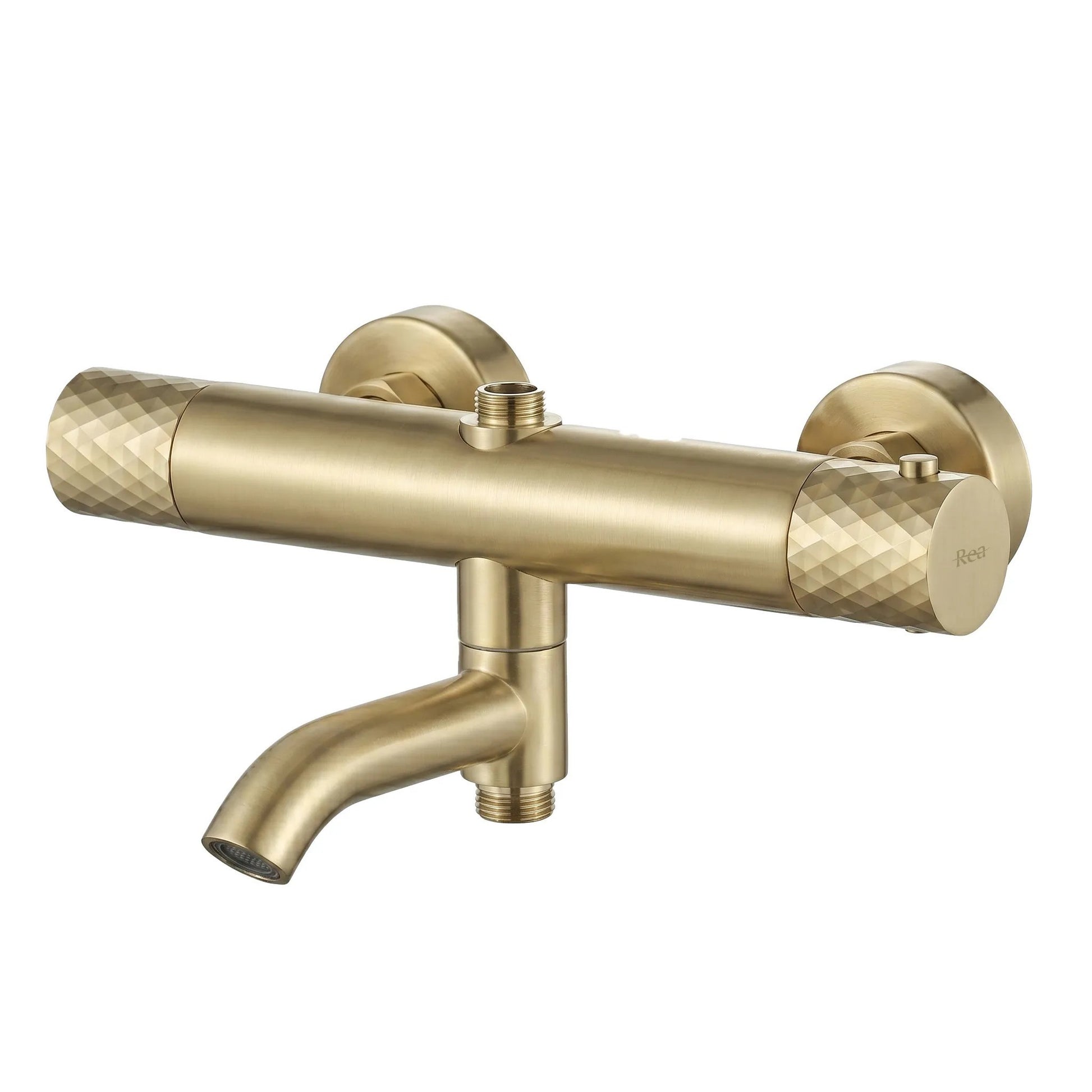 Coloana de dus cu termostat Lungo Diamond Gold Brush  7