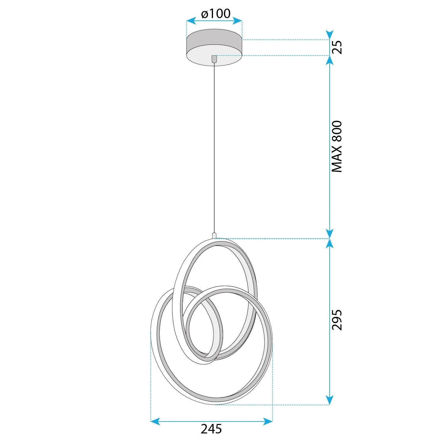 Lampă suspendată LED G076-1CP Gold  7