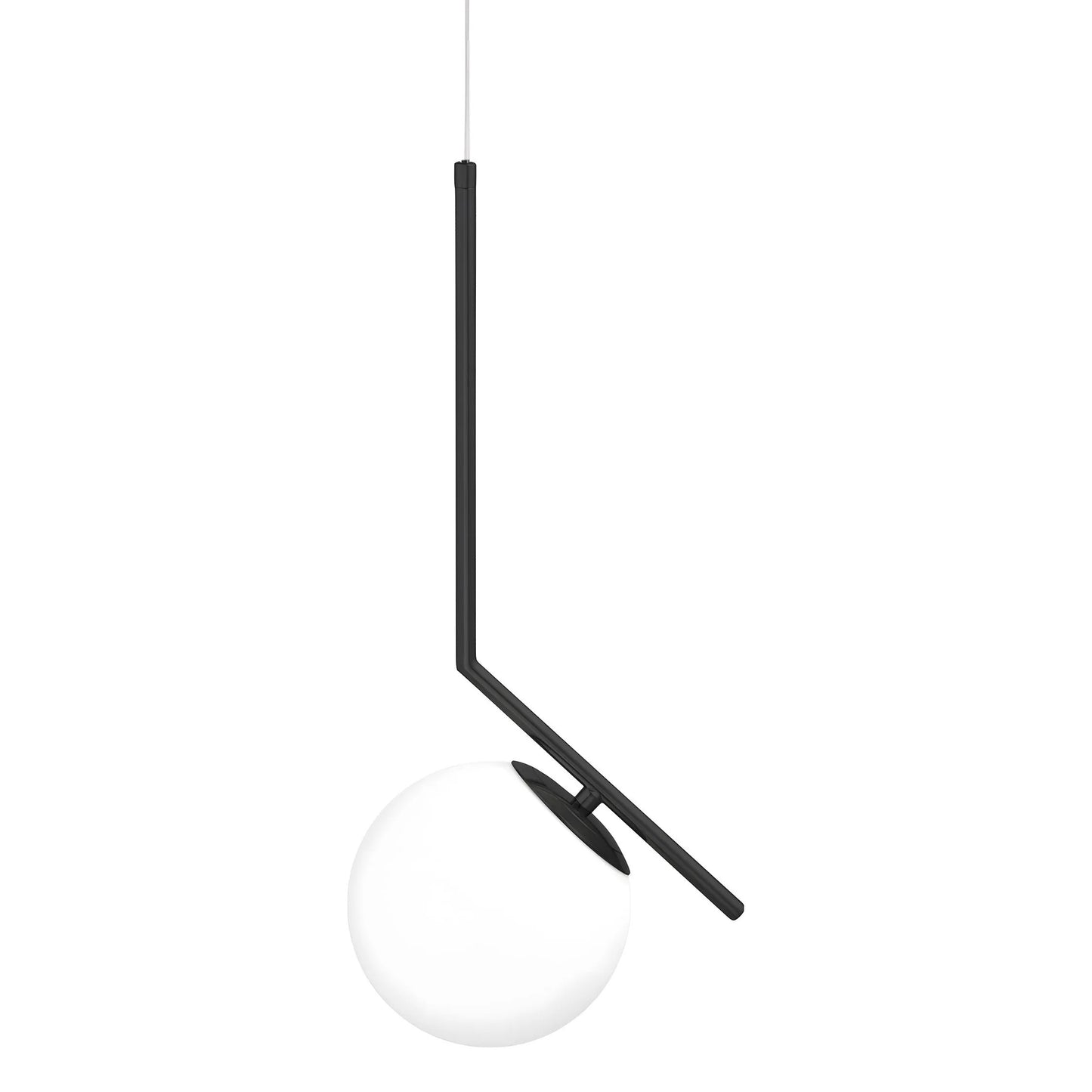 Lampă de tavan suspendata din sticlă aurie alba G107-1W BLACK WHITE  7