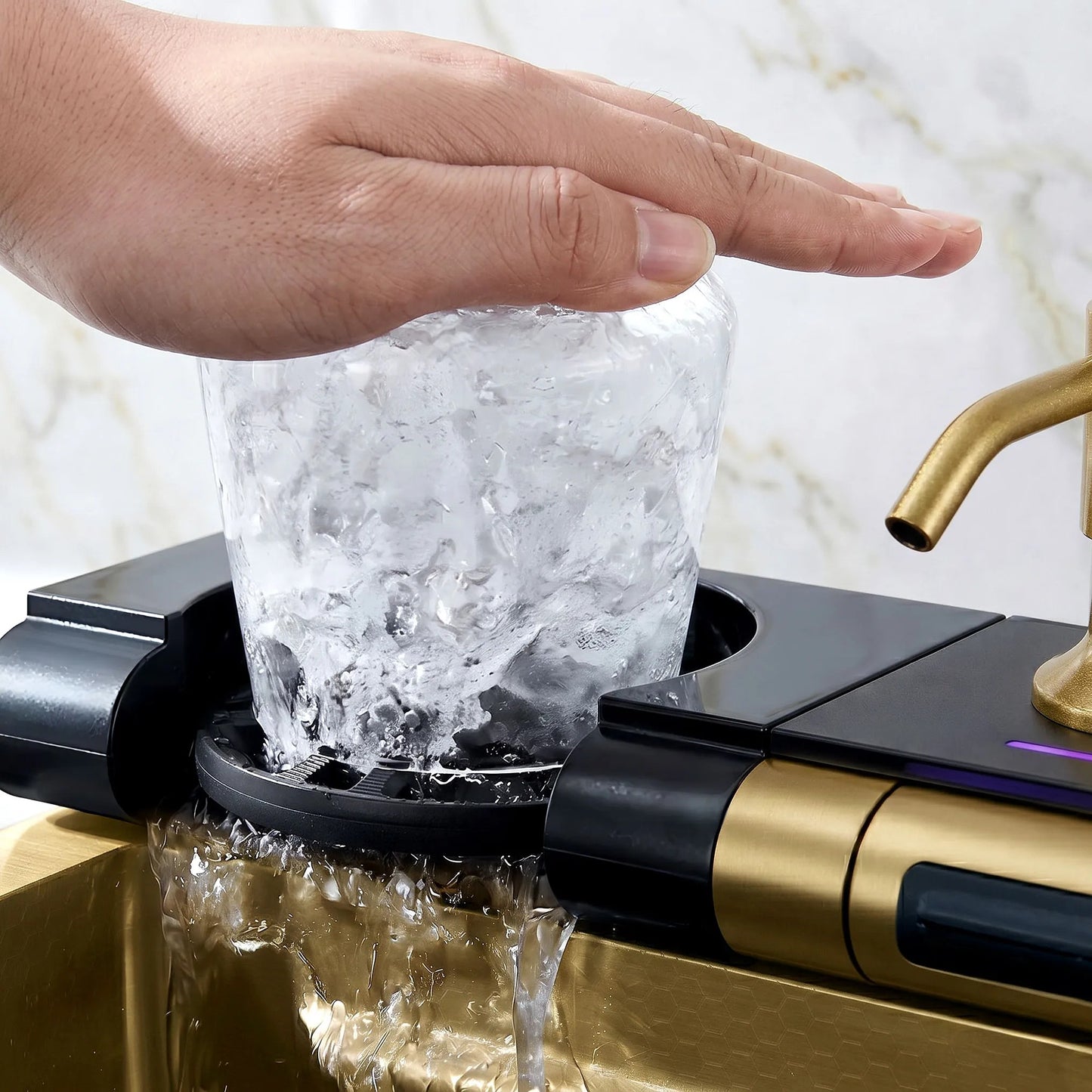 Chiuvetă multifuncțională din oțel 10 în 1 REA Alonzo Brush Gold  7