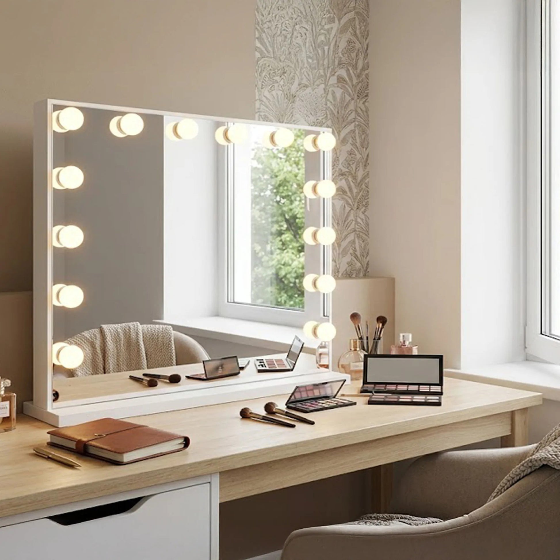 Oglindă LED HOLLYWOOD White 80x60  7