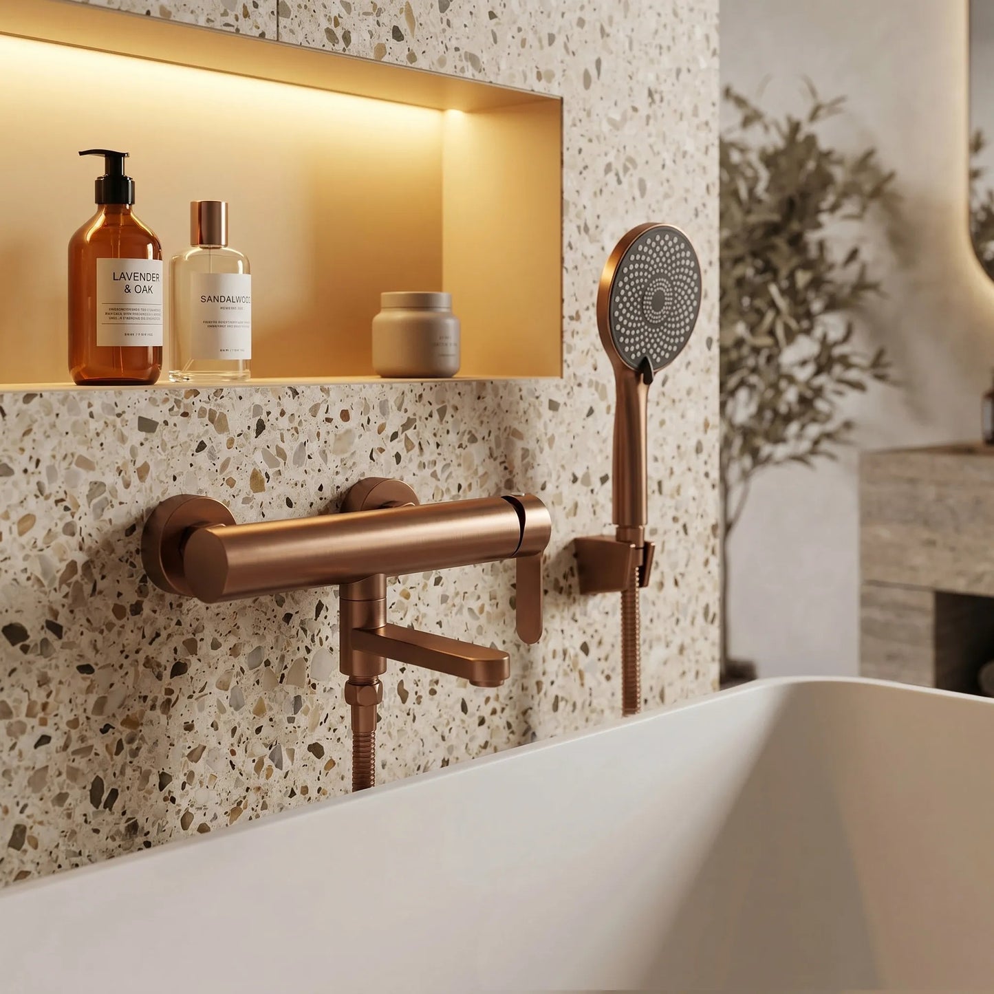 Baterie pentru cadă Rea Arcos Brushed Copper  7