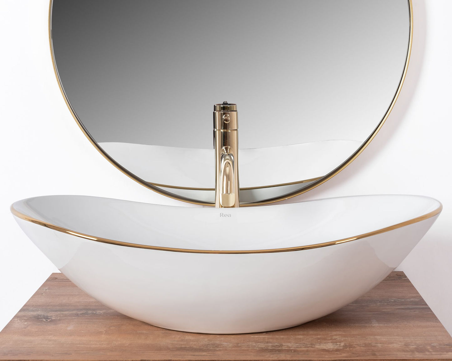 Lavoar pentru blat Rea Royal Auriu Edge 3
