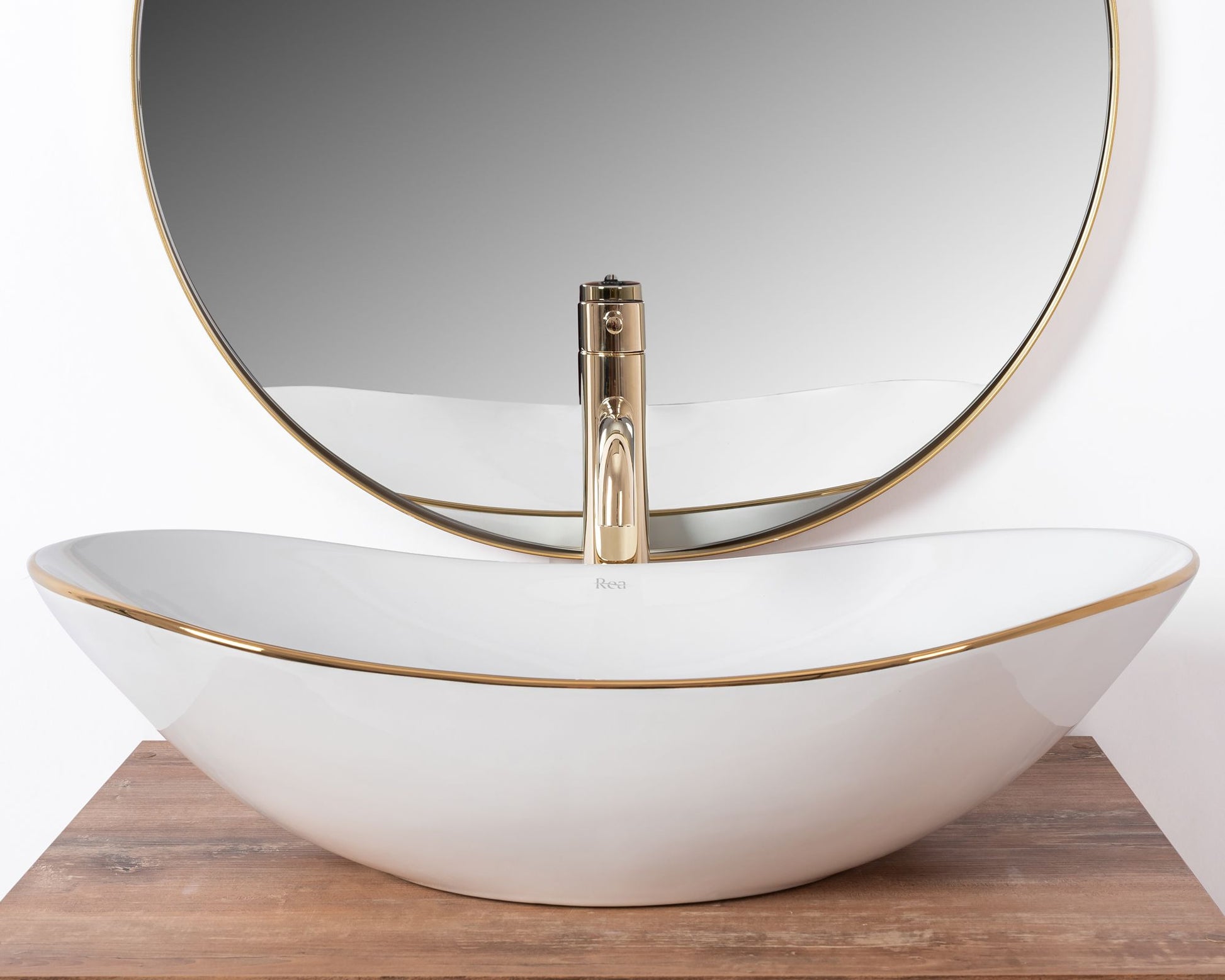 Lavoar pentru blat Rea Royal Auriu Edge 3