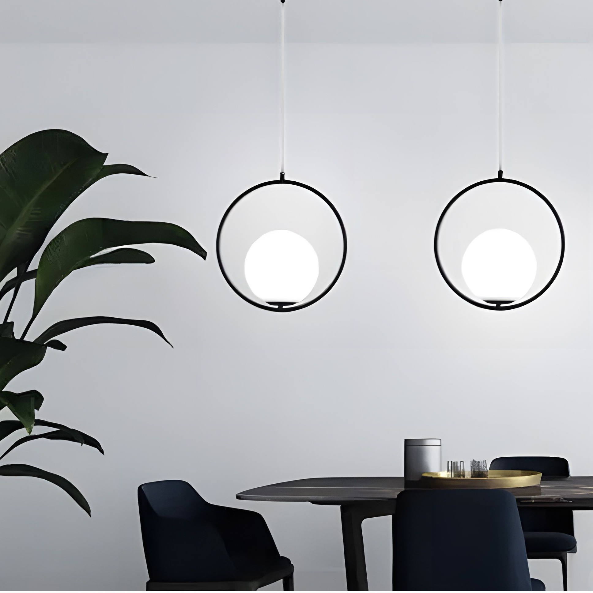 Lampă De Tavan Suspendata Din Sticlă Aurie Alba G110-1w Black White  5