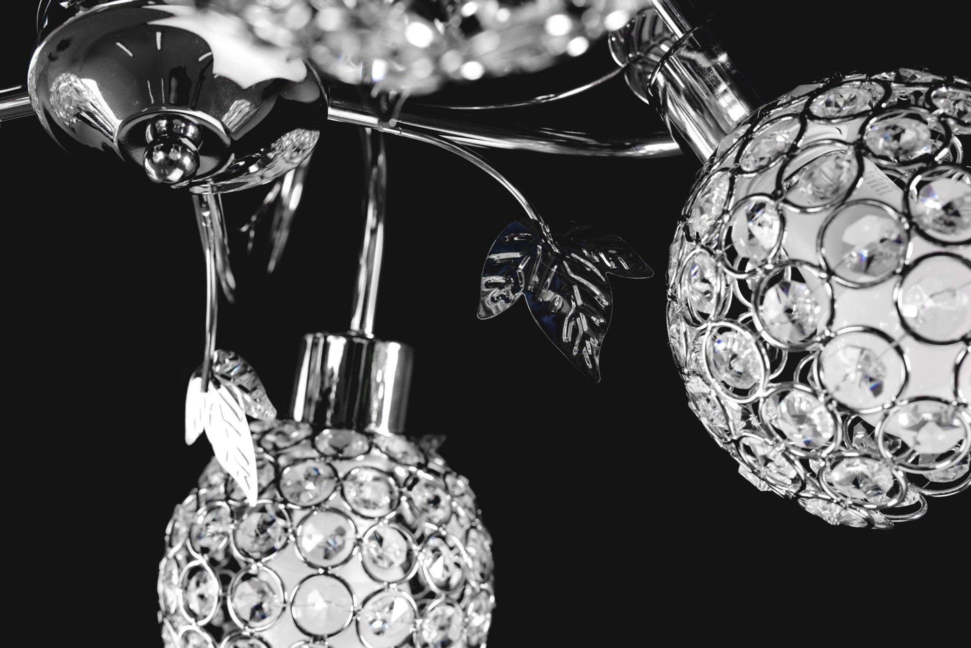 Candelabru cu lampă de cristal cu frunze metalice APP636-5C  4