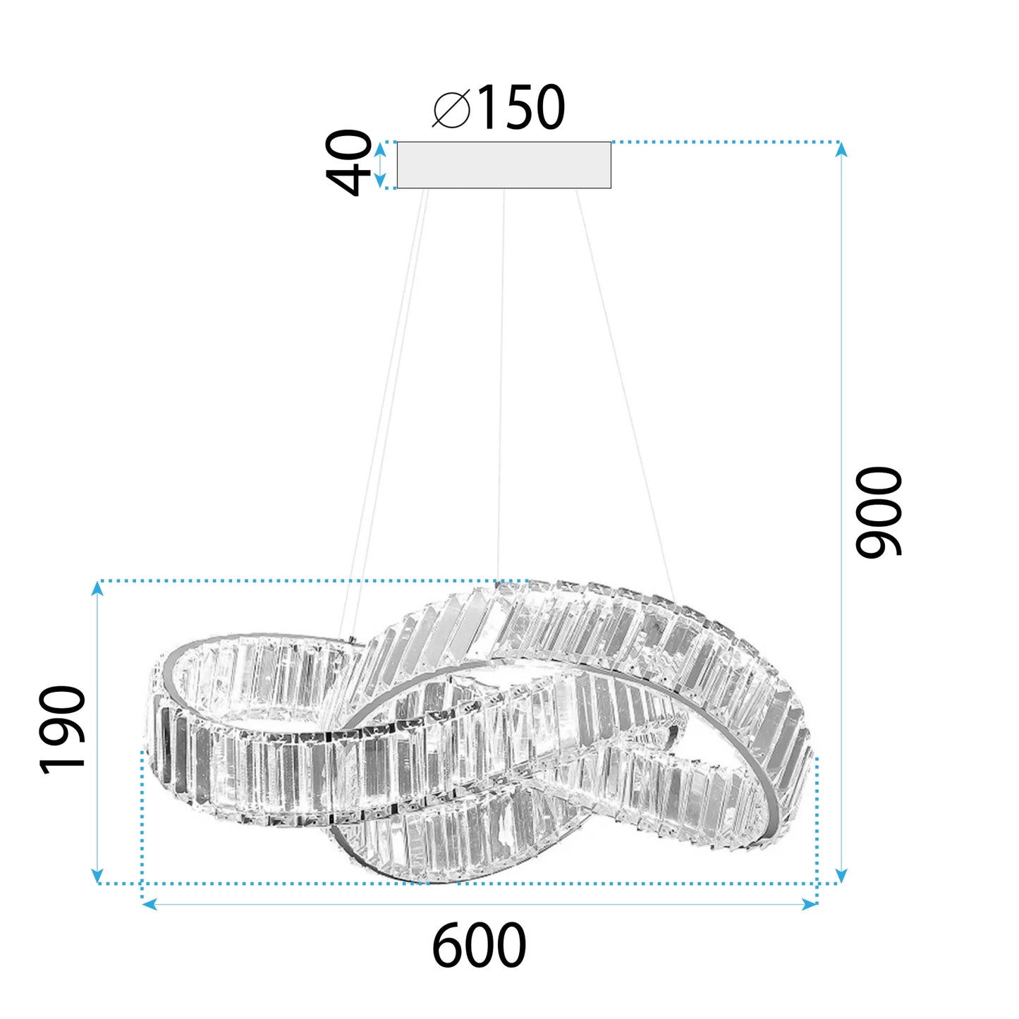 Lampă Suspendată Led App1538-cp Gold  10