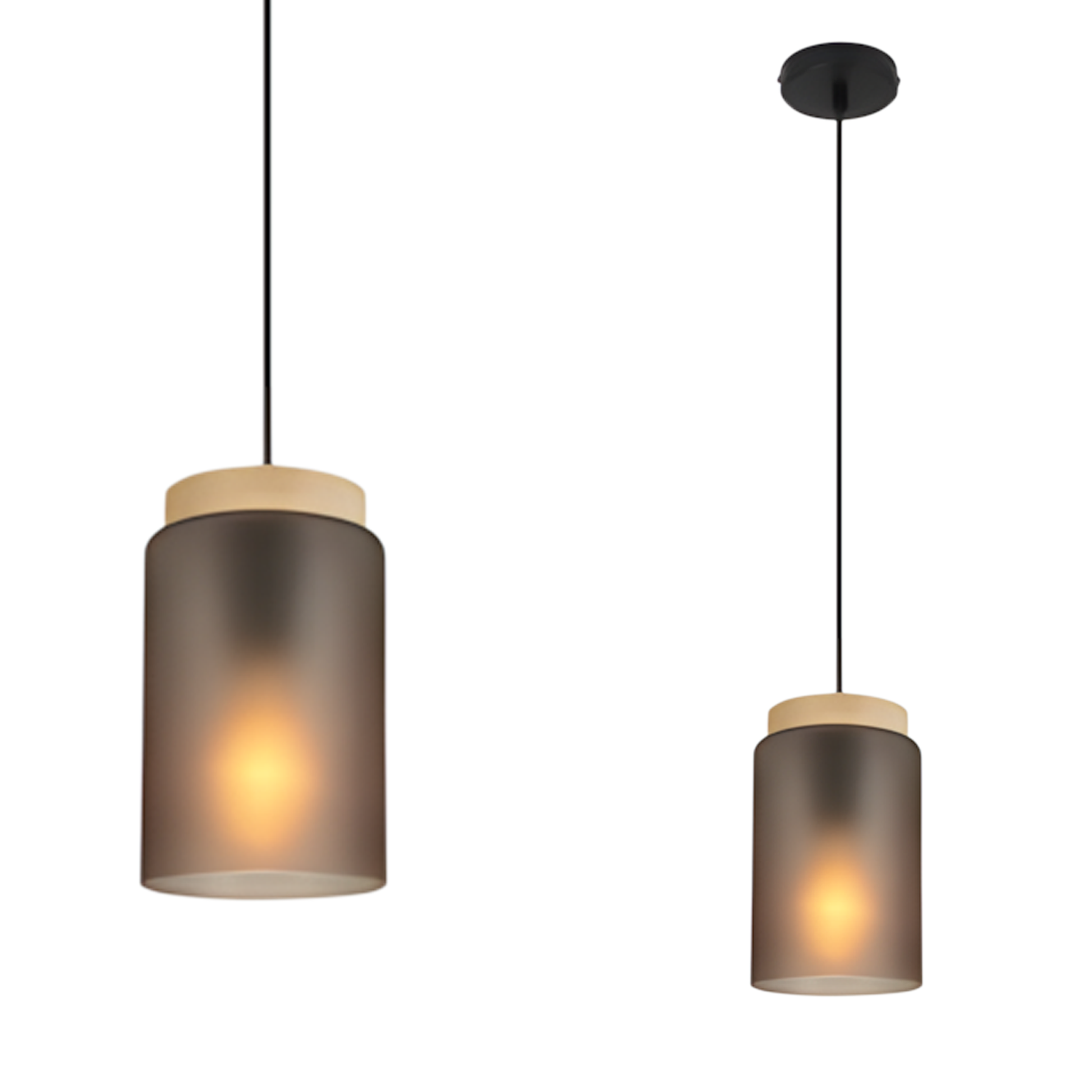 Lampă Suspendată APP1810-1CP Frosted Grey  1