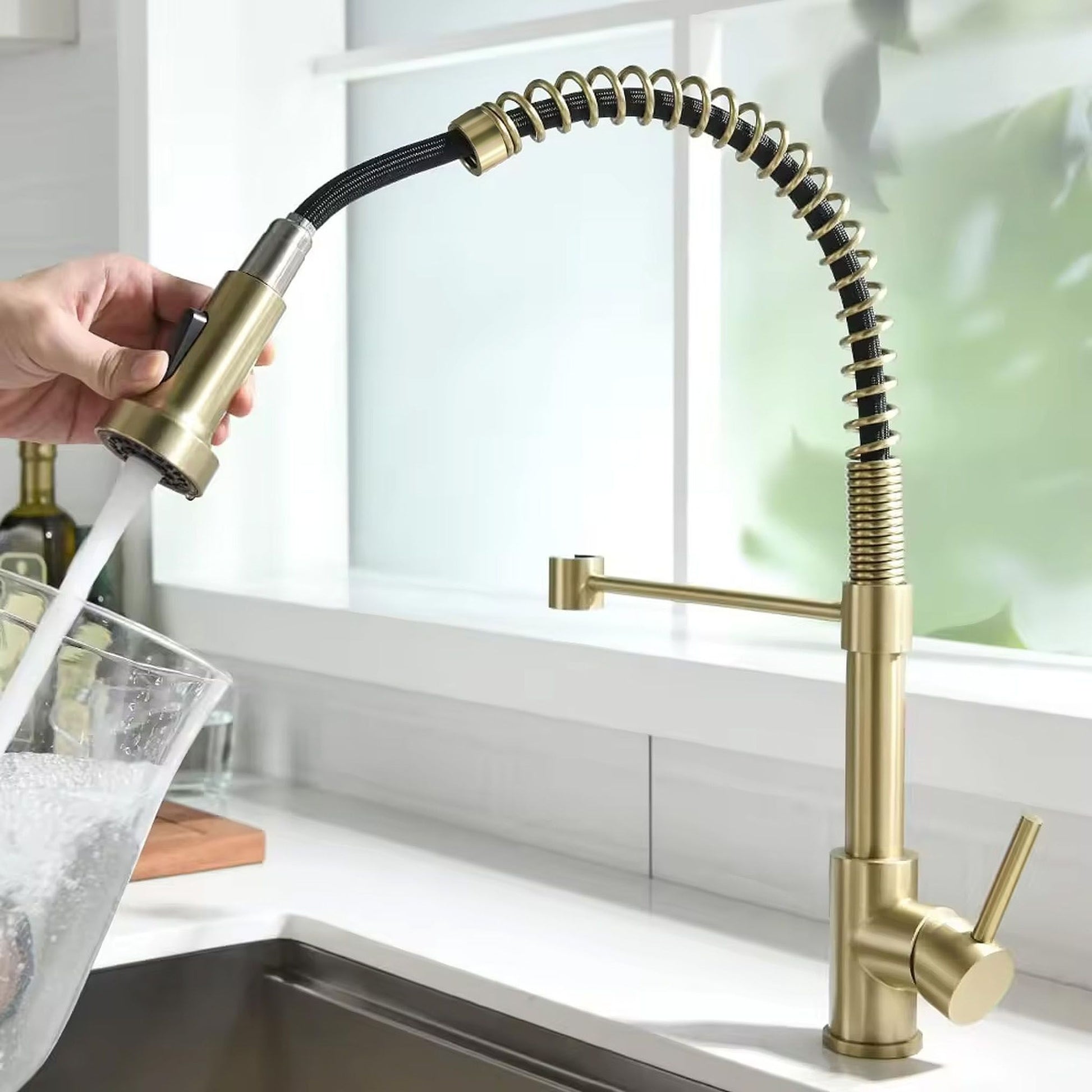 Cap Cu Aerator Pentru Baterie De Bucătărie REA Colin Brush Gold 3