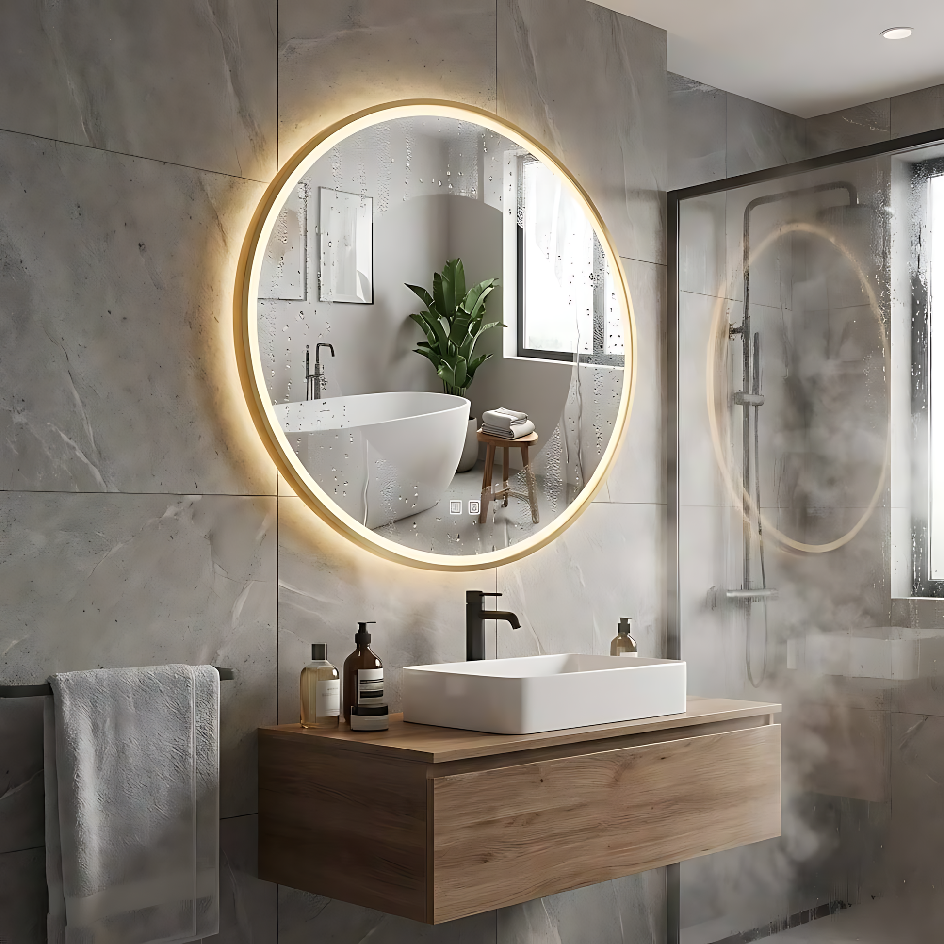 Oglindă LED 90cm MMJ Gold  6