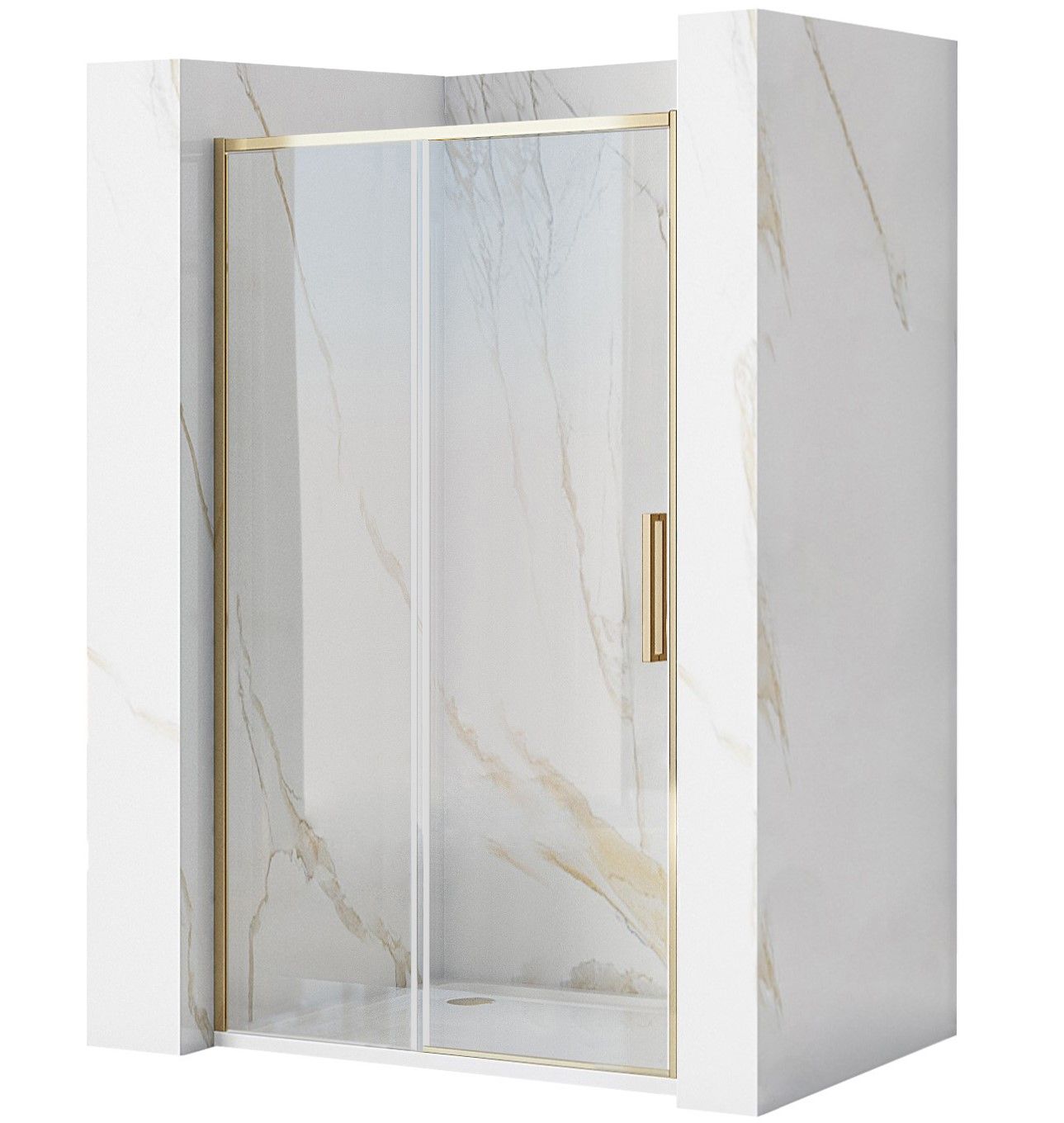 Ușă de duș culisanta REA Rapid Slide 120 Gold  1
