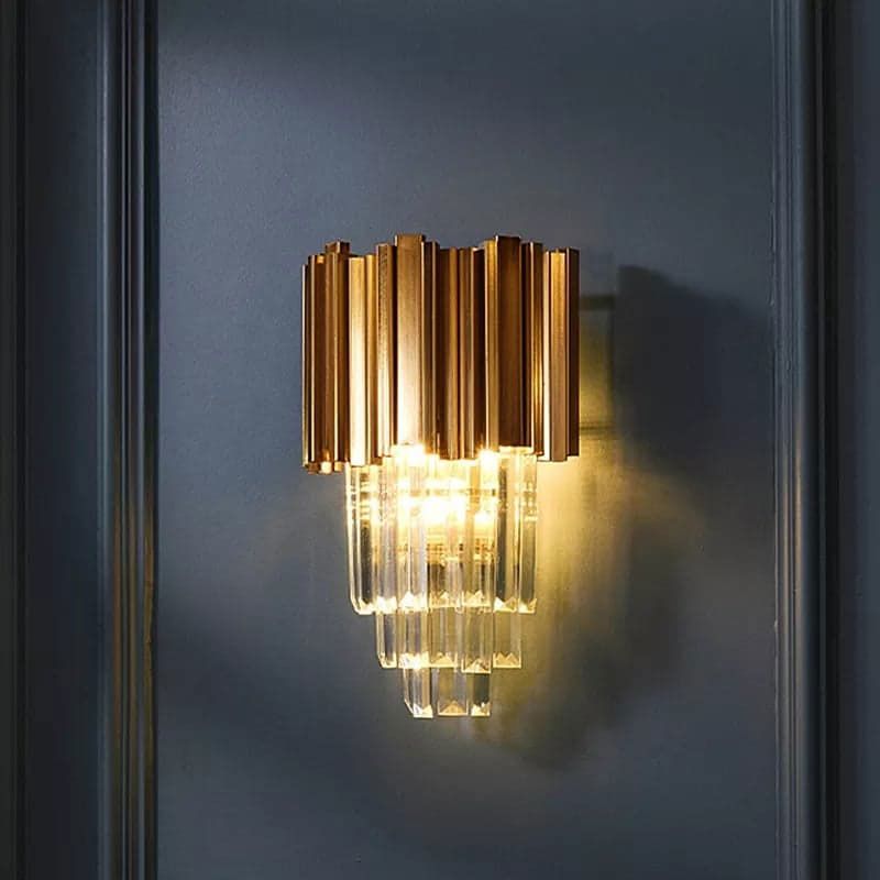 Lampă de cristal de perete aurie 312357  4