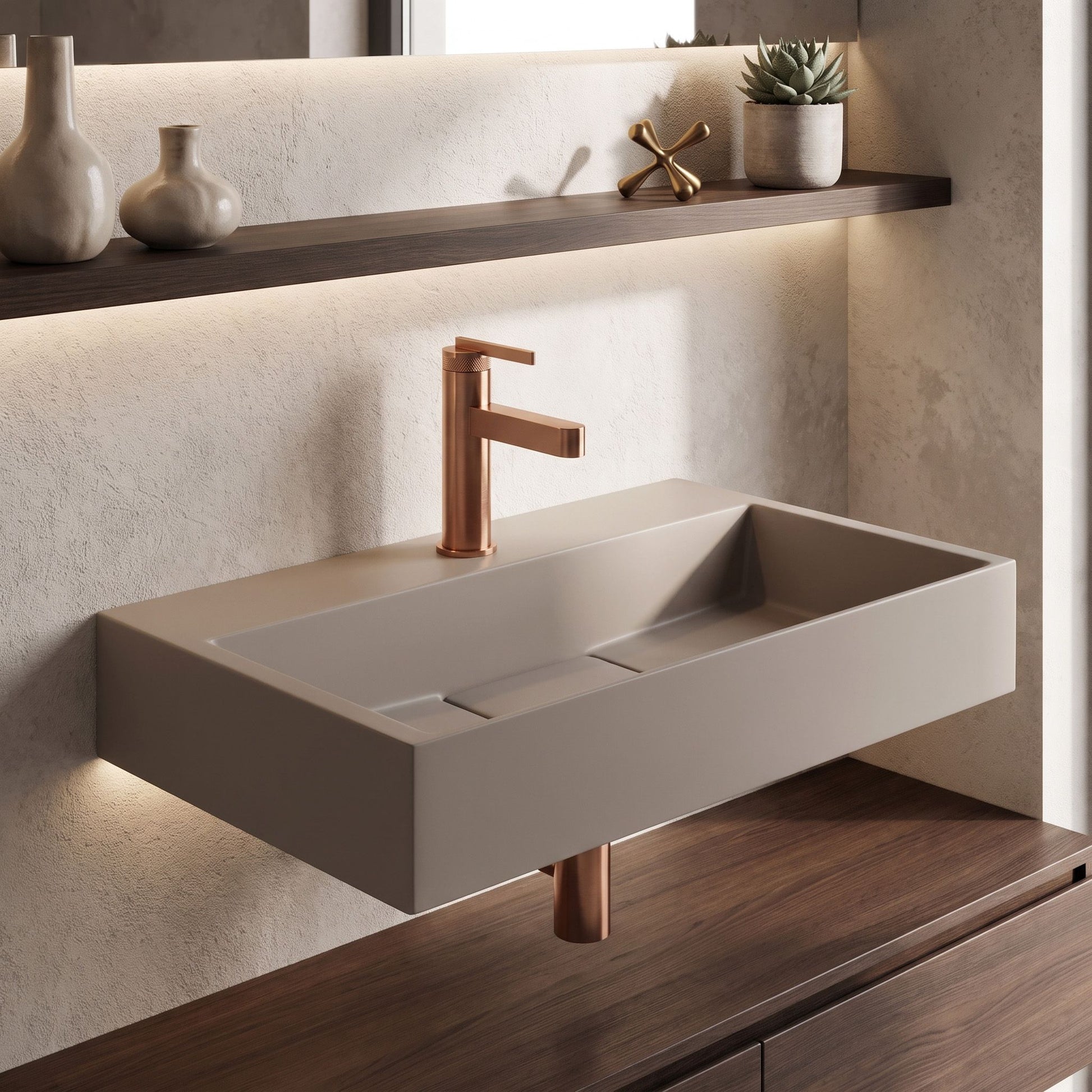 Lavoar Din Compozit Rea GOYA TAUPE 60CM 6