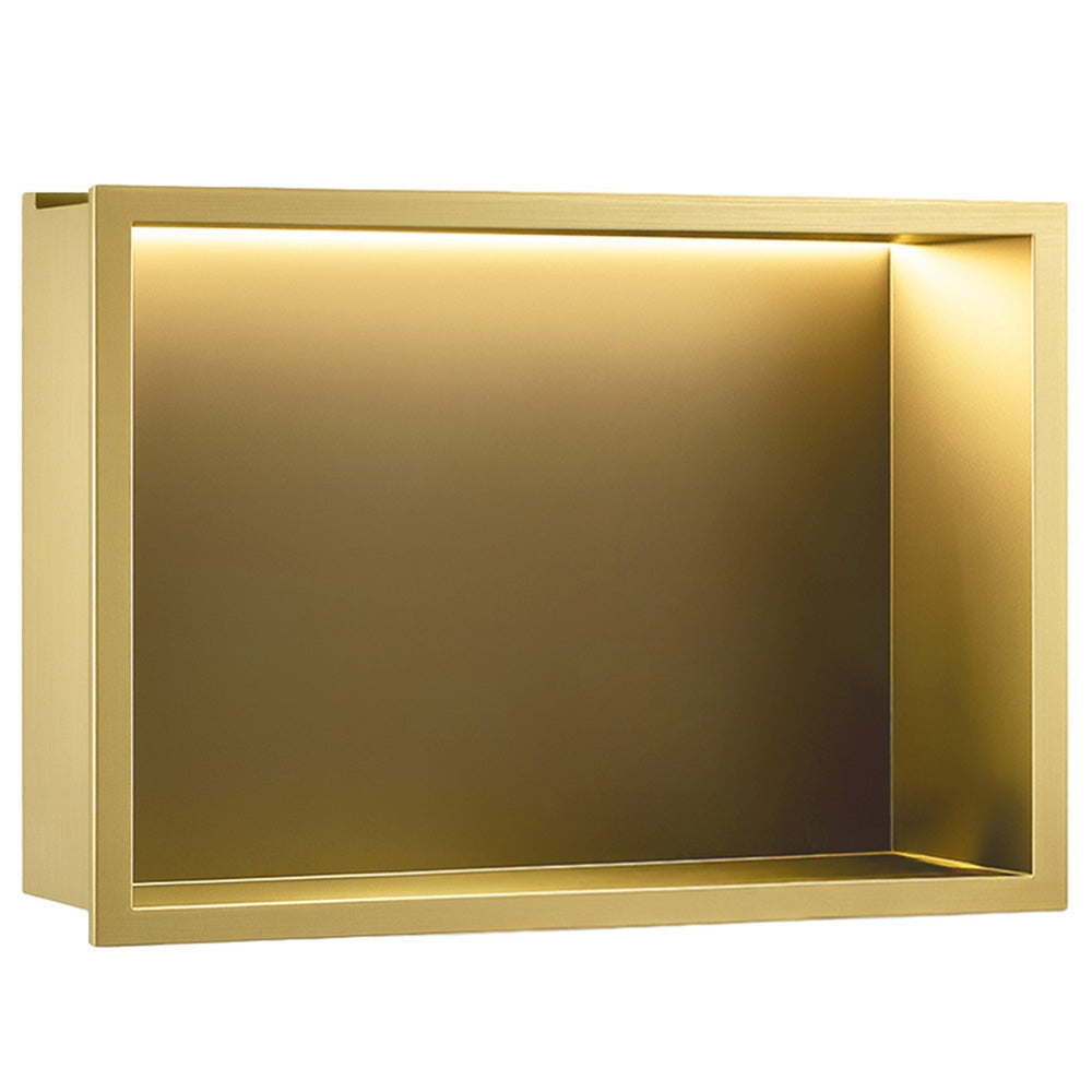 Raft Baie Incastrat Perete Led 30x45 Brush Gold  1