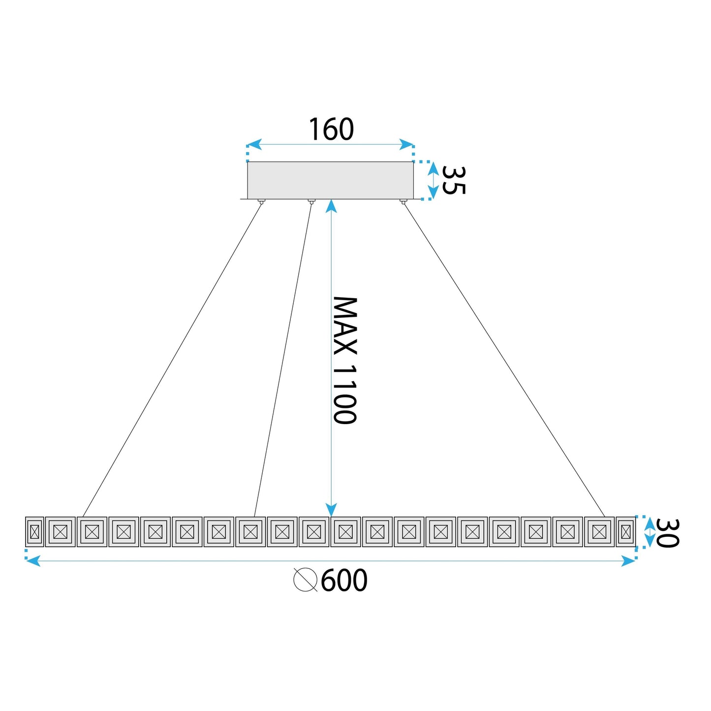 Lampa Led Ms009-cp Rose Gold 59cm  6