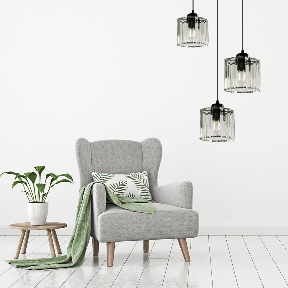 Lampă de tavan din imitatie cristal negru APP513-3CPR  7