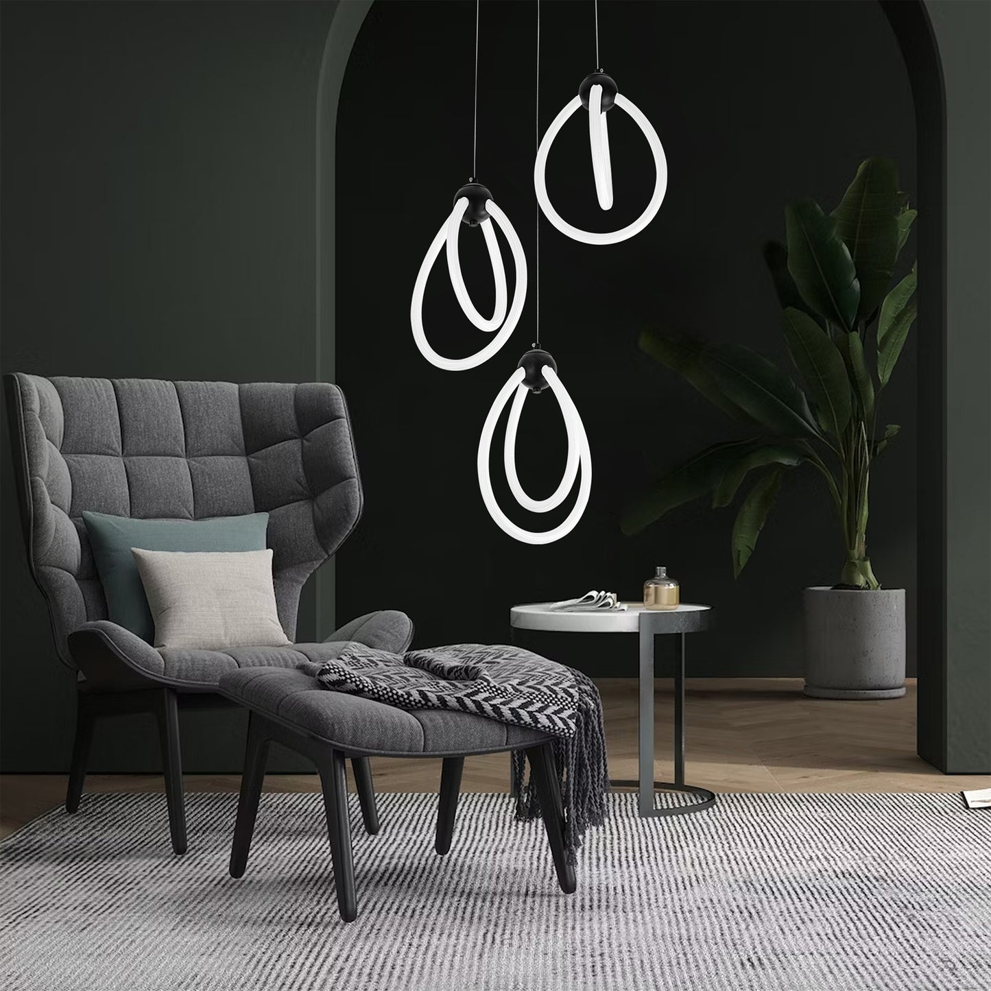 Lampa Led G022-3cpr Black  8