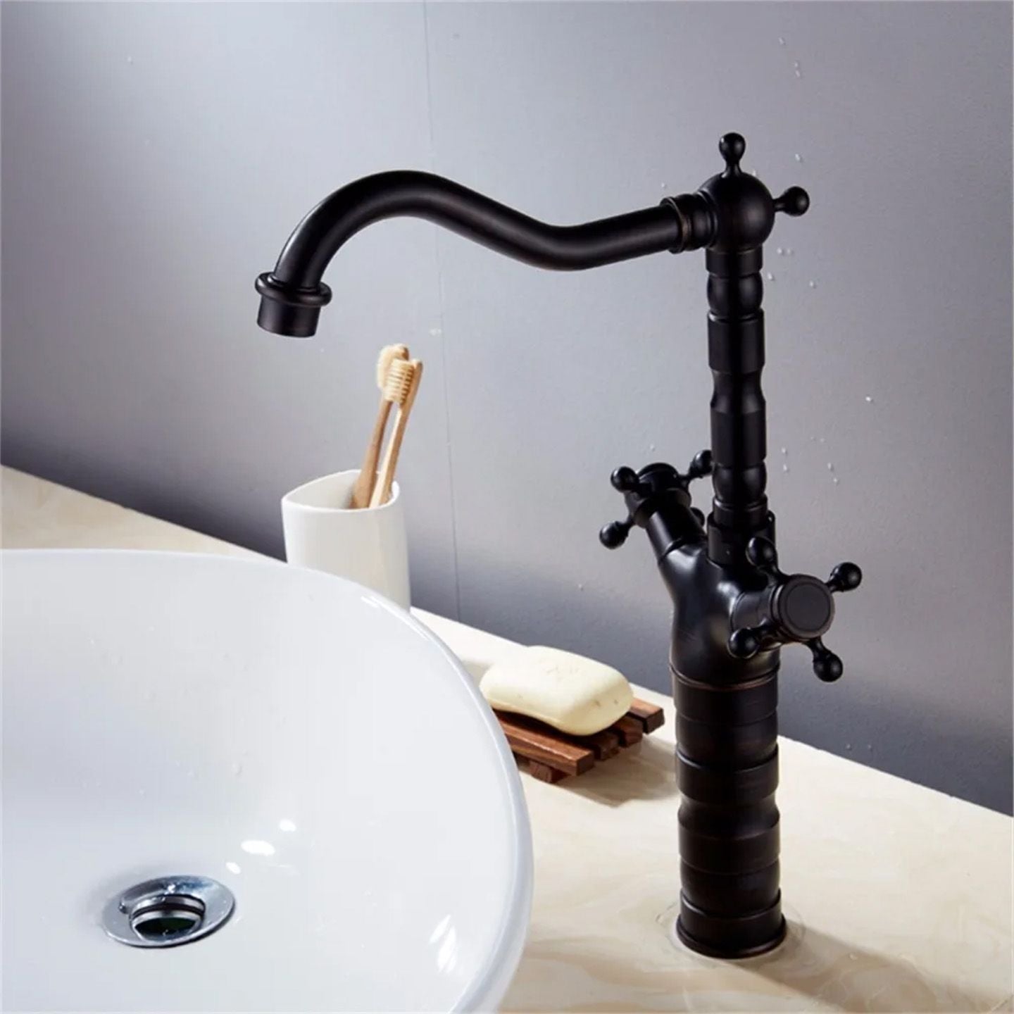 Baterie pentru baie / de bucătărie Rea Rustico Old Black  5