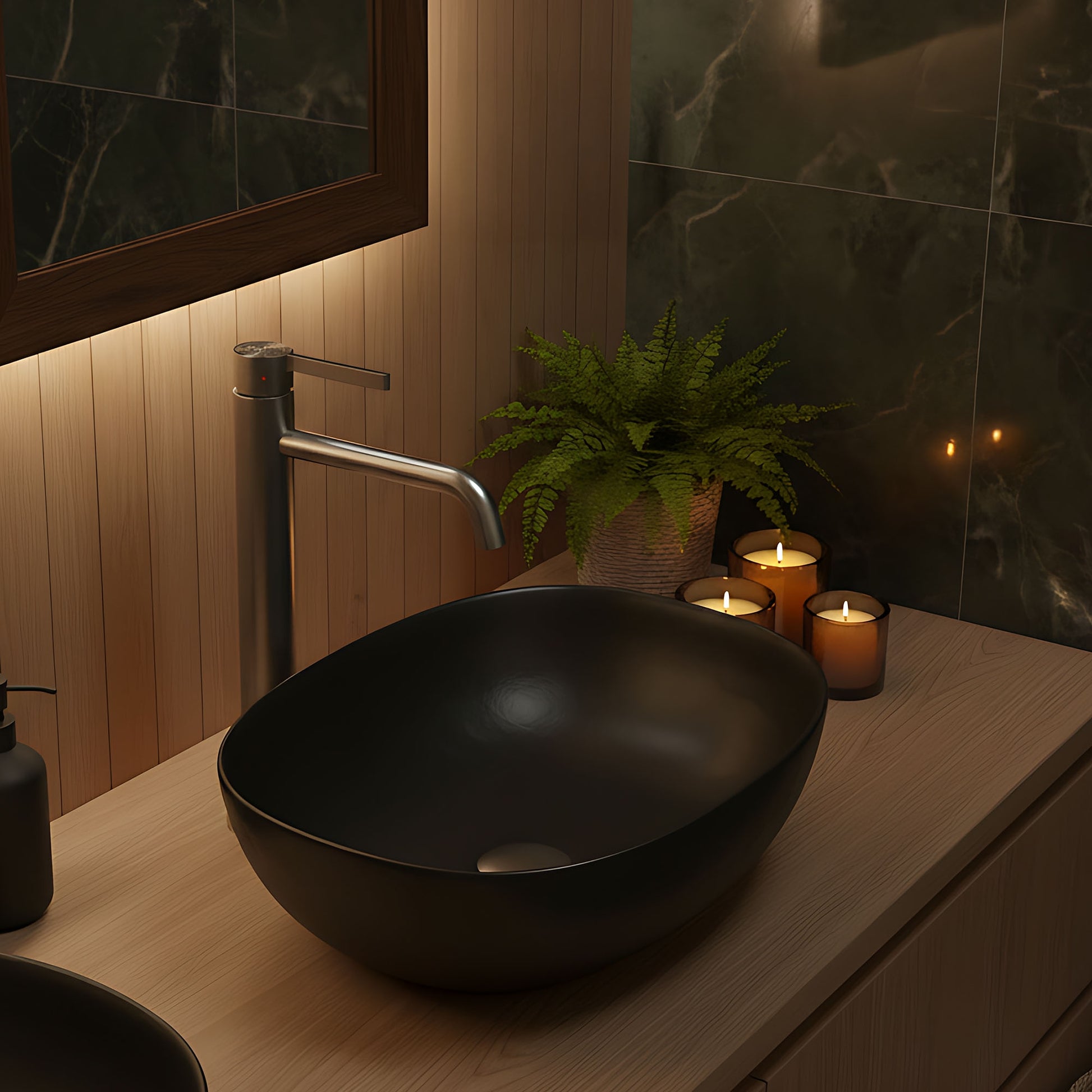 Baterie Pentru Baie Rea Foster Brush Nickel High  12