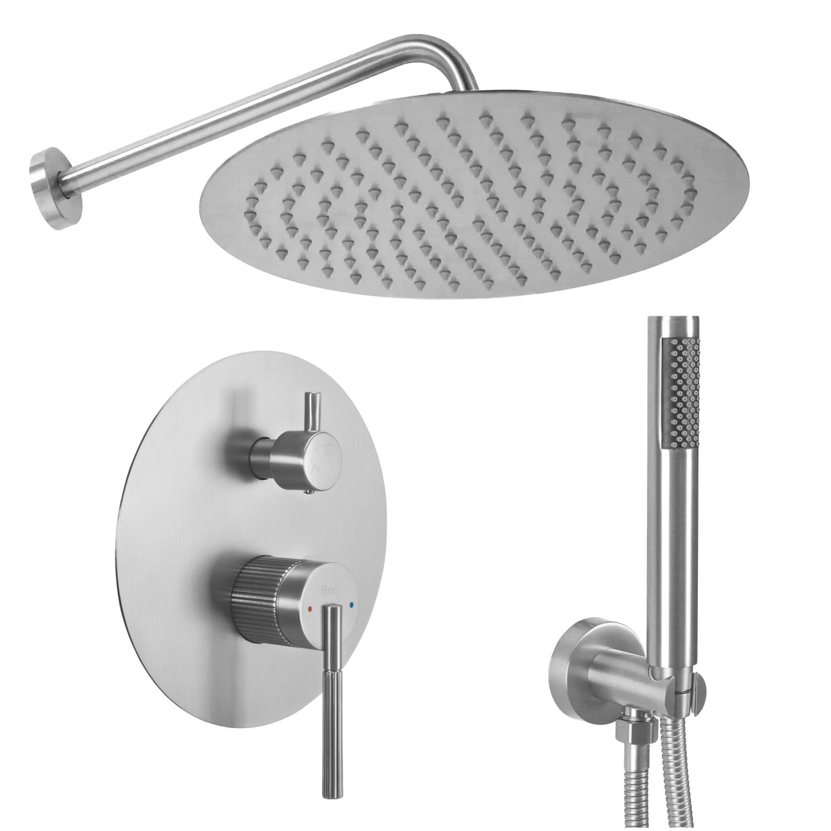 Set De Duș Încastrat Rea Argon Nickel Brush + BOX 11