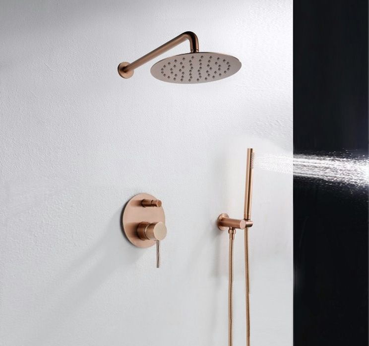 Set de duș incastrabil Rea Lungo Rose Gold auriu roz + BOX  8