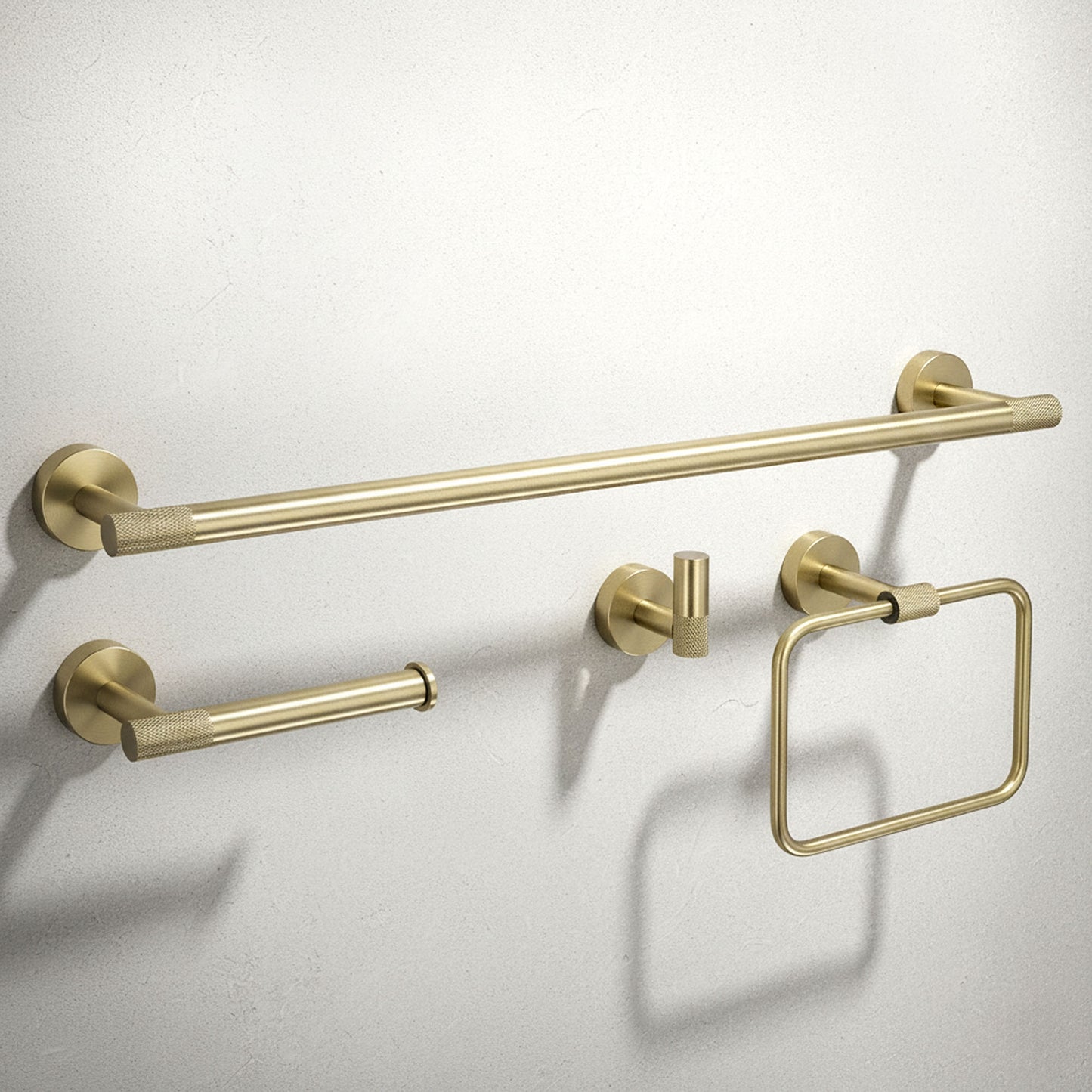 Set Accesorii Pentru Baie Grid Brush Gold 4 Piese  1