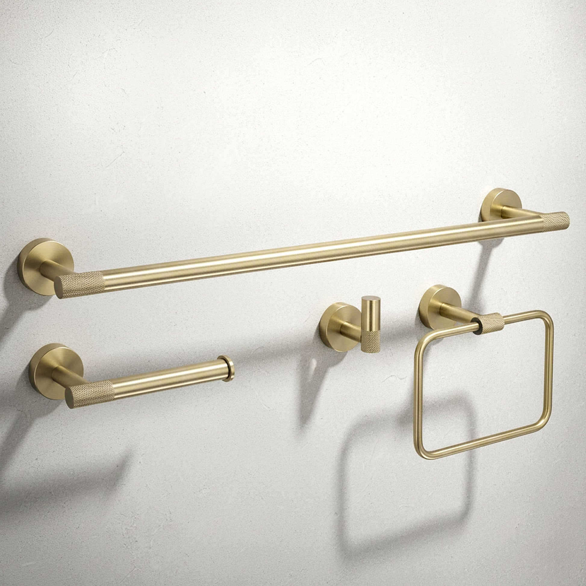 Set Accesorii Pentru Baie Grid Brush Gold 4 Piese  1