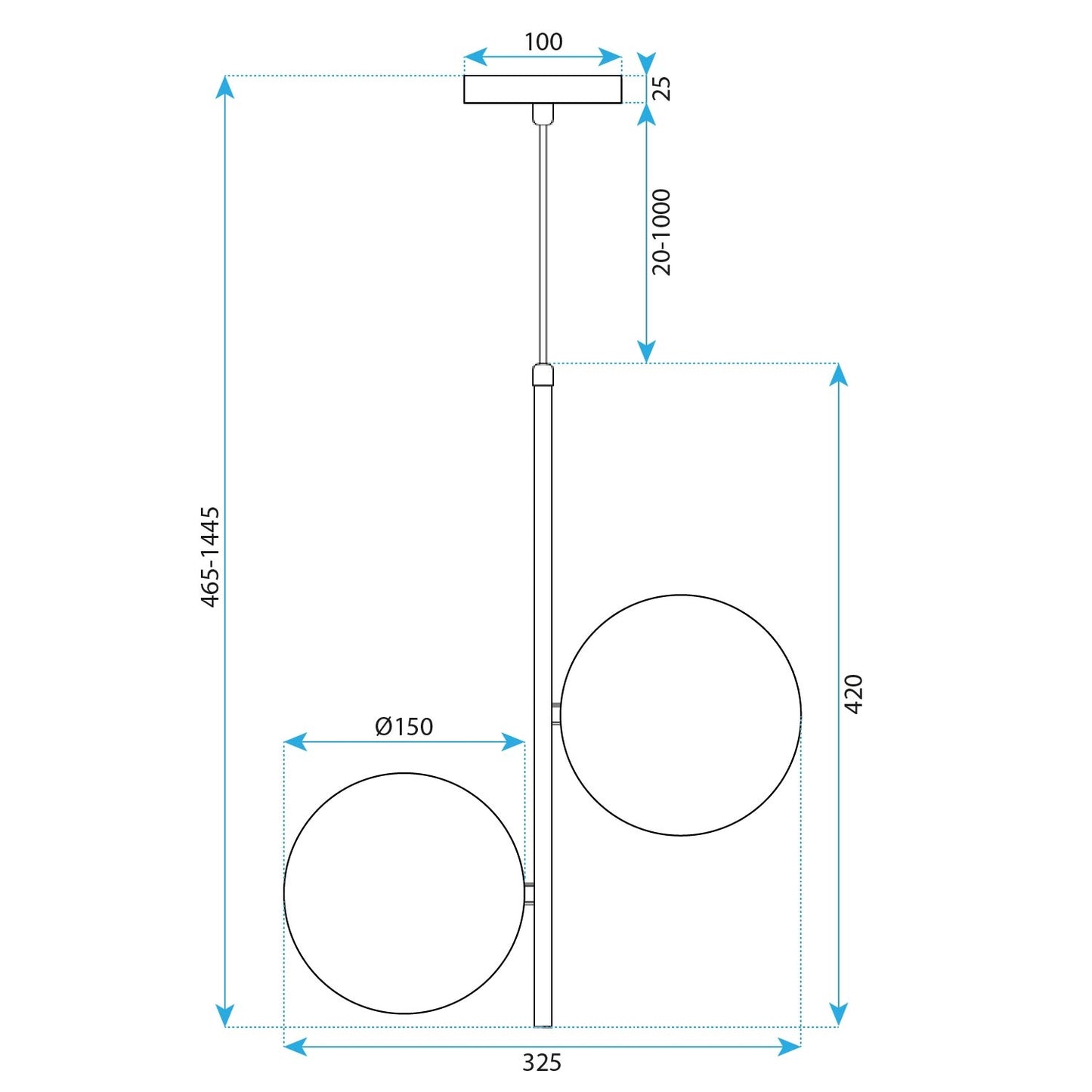 Lampă Suspendată G118-2cp Gold  6