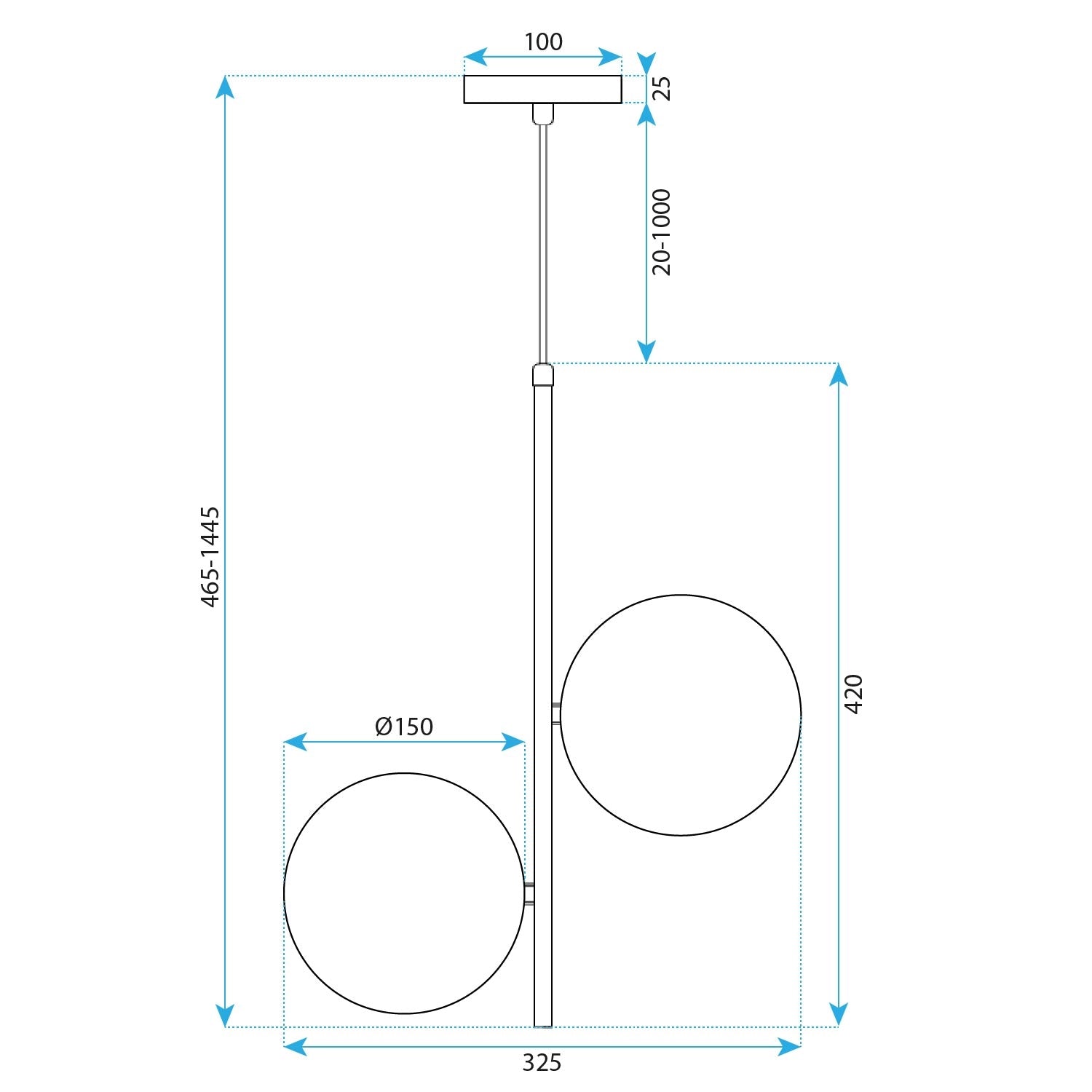 Lampă Suspendată G118-2cp Gold  6
