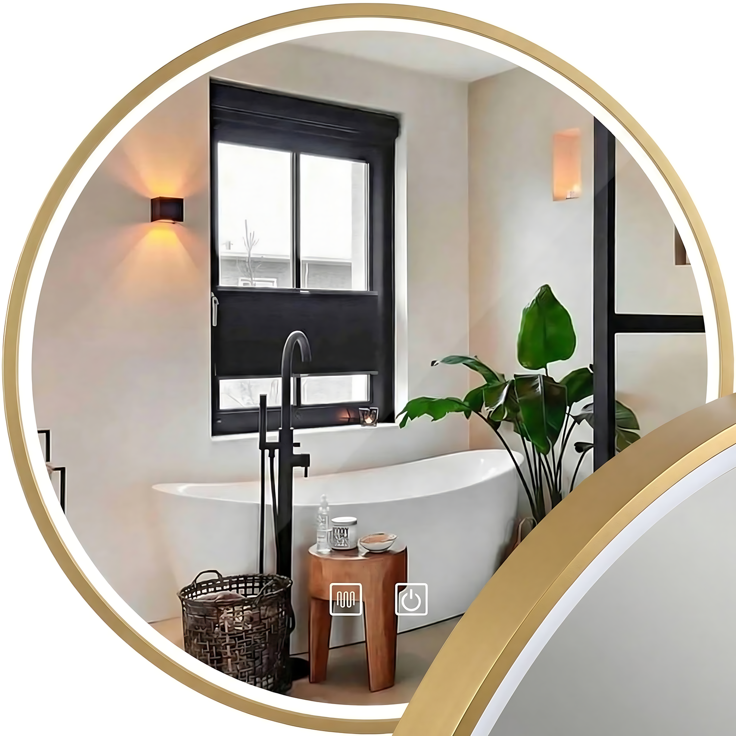 Oglindă LED 90cm MMJ BRUSH GOLD  1